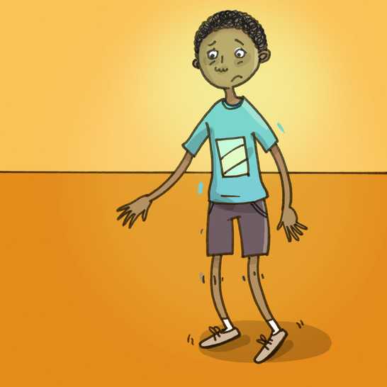 An ill-looking boy.