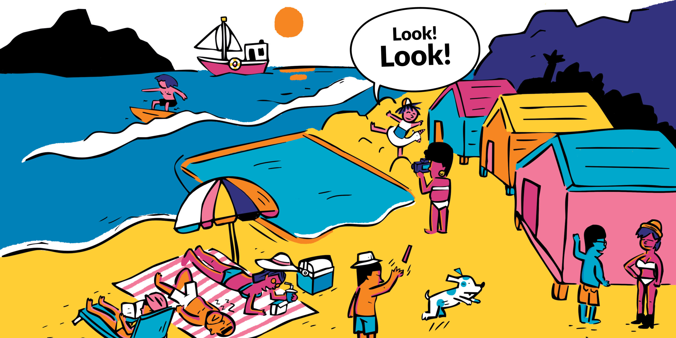A Day Out — original illustrated page 6, English text included