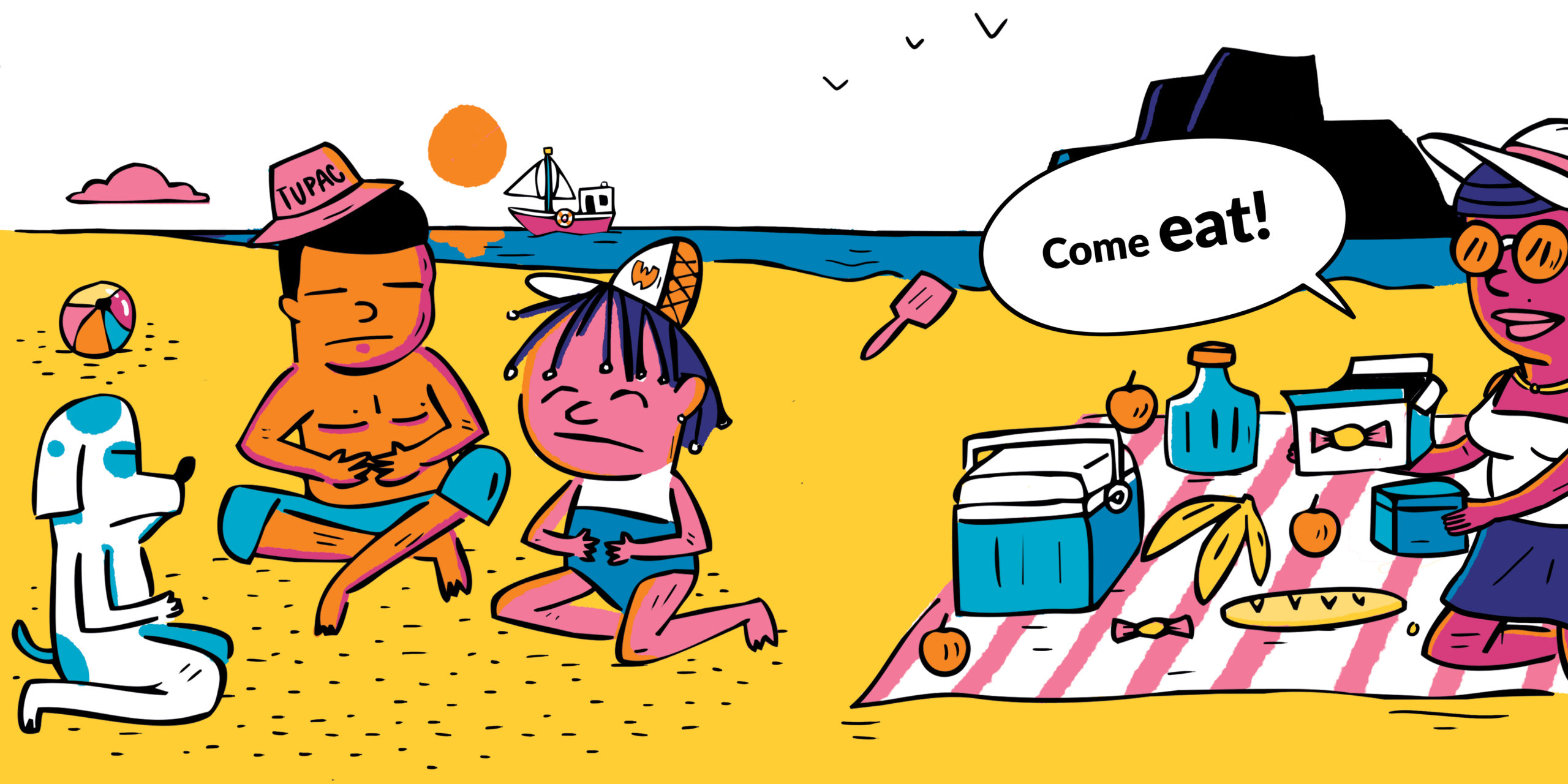 A Day Out — original illustrated page 9, English text included