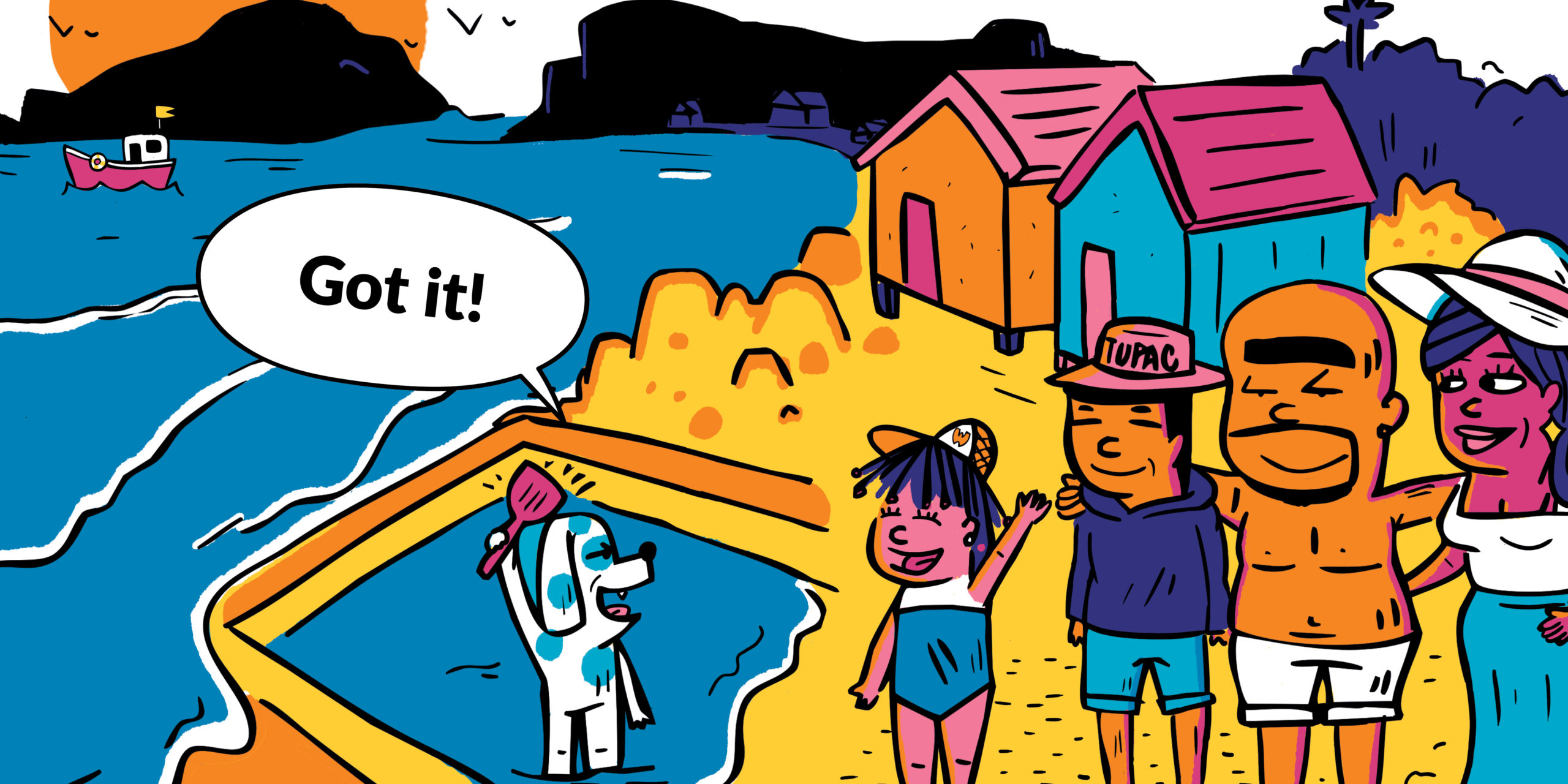 A Day Out — original illustrated page 12, English text included