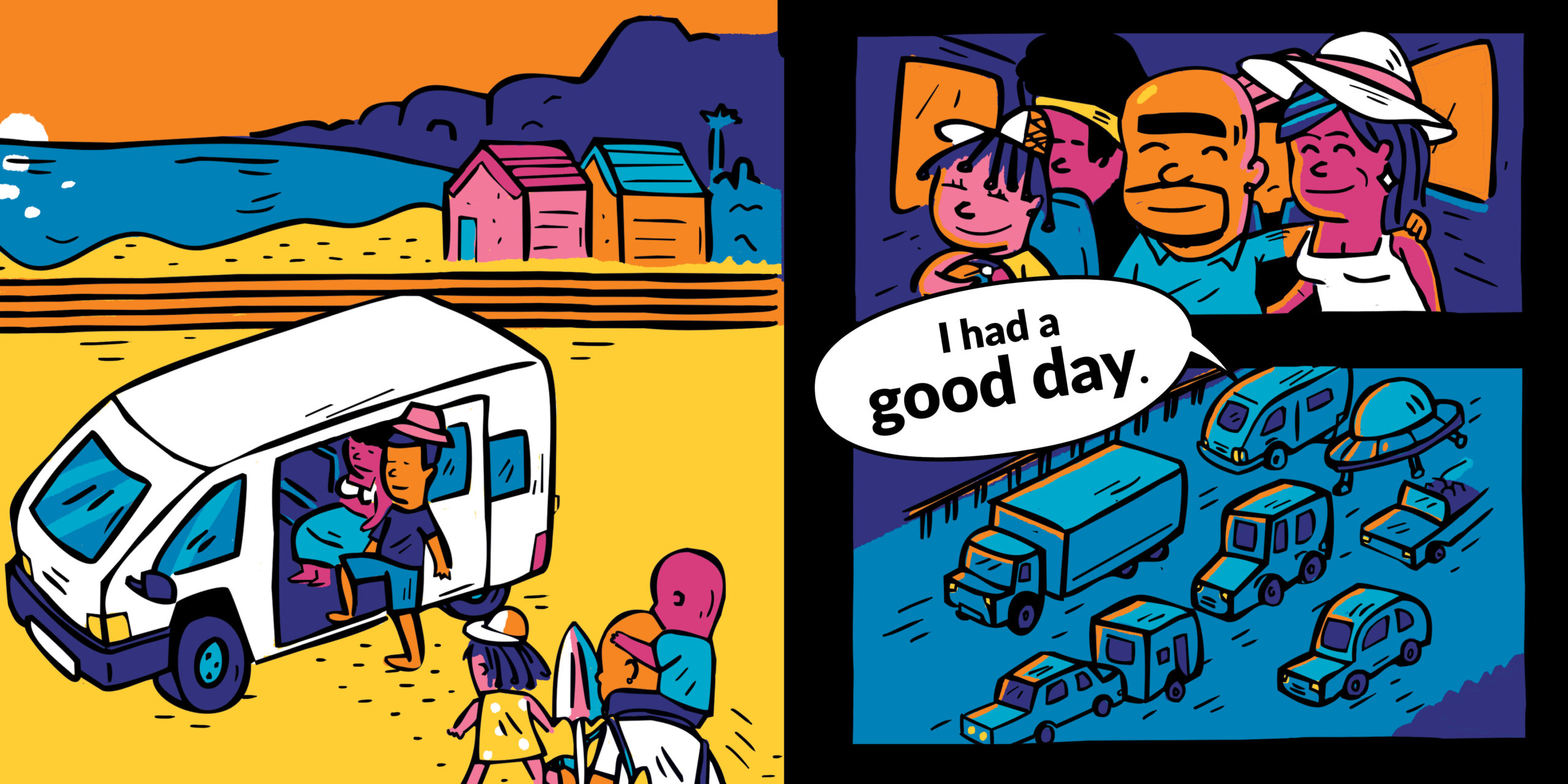 A Day Out — original illustrated page 13, English text included