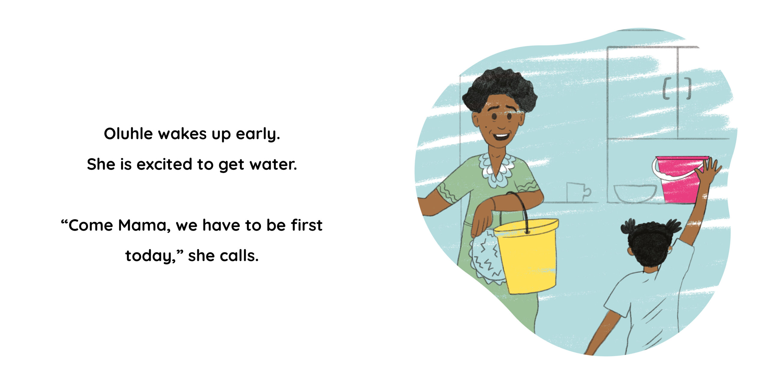 A trip to the tap — original illustrated page 2, English text included
