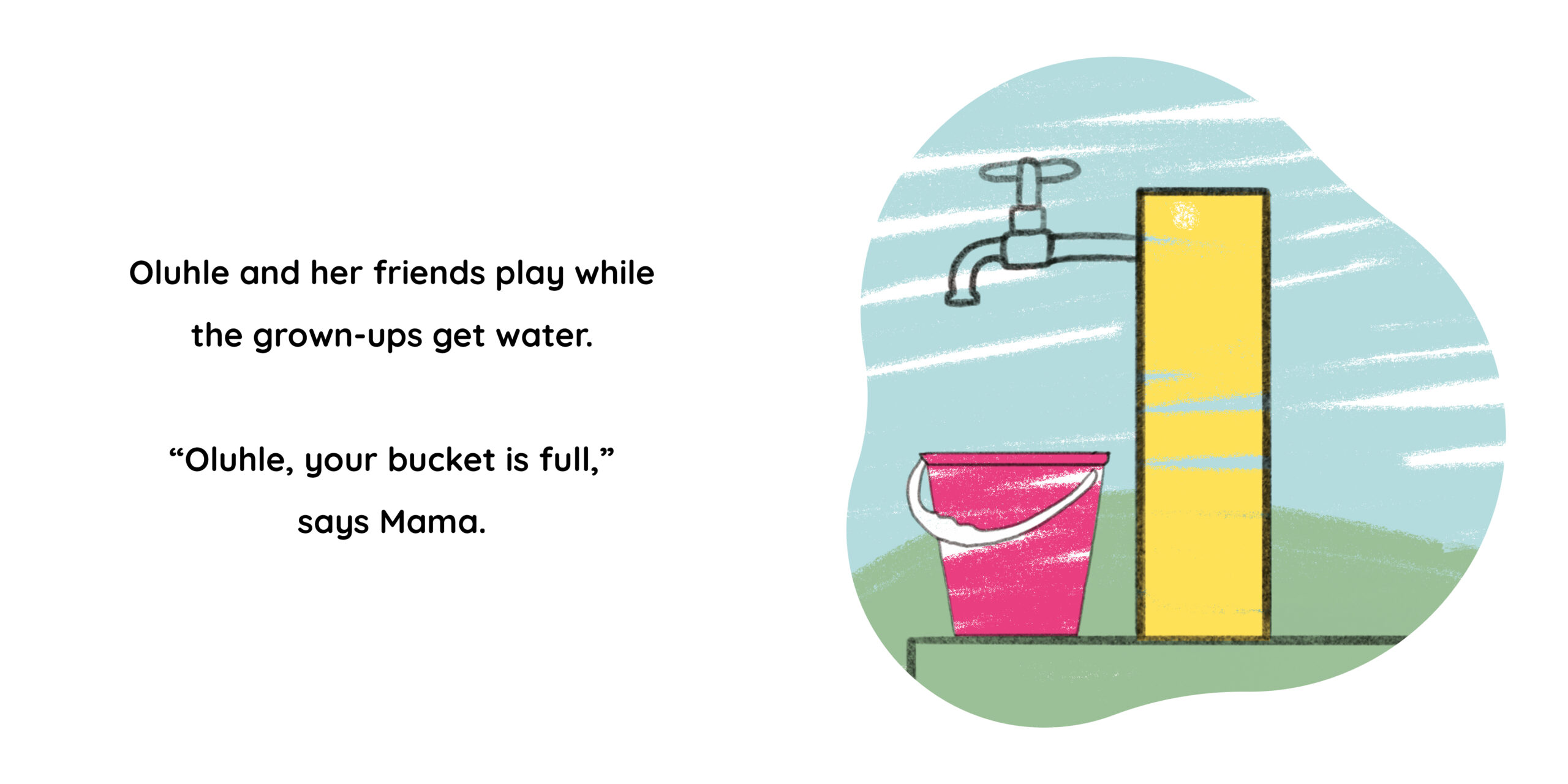 A trip to the tap — original illustrated page 4, English text included