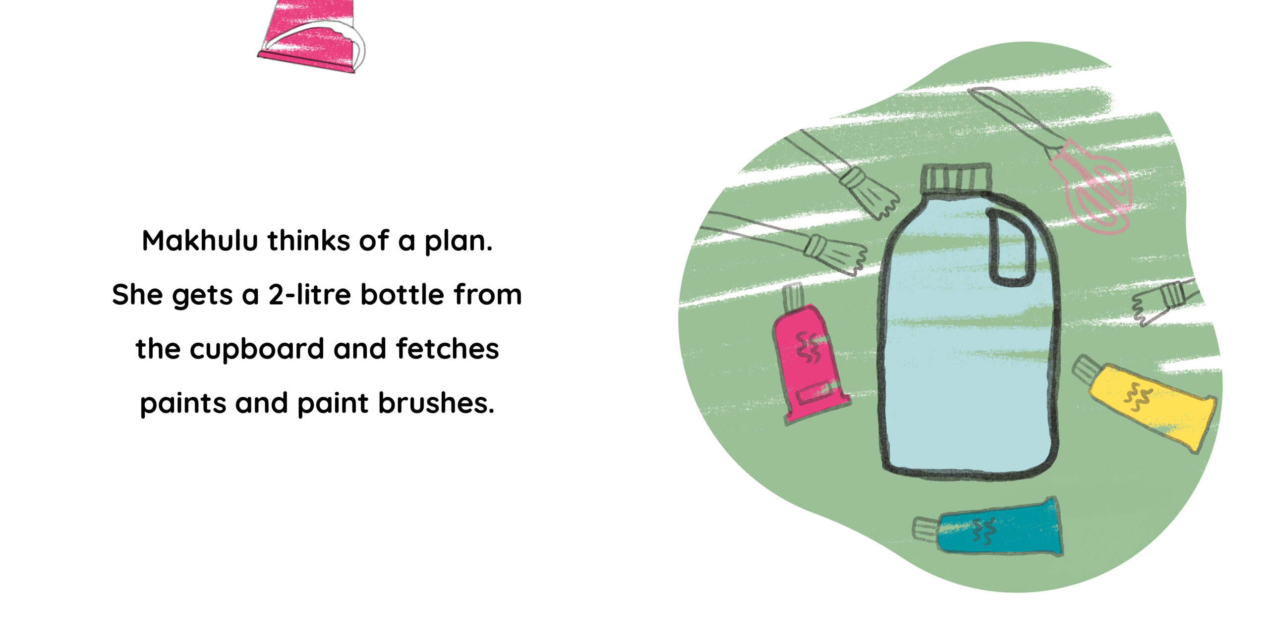 A trip to the tap — original illustrated page 8, English text included
