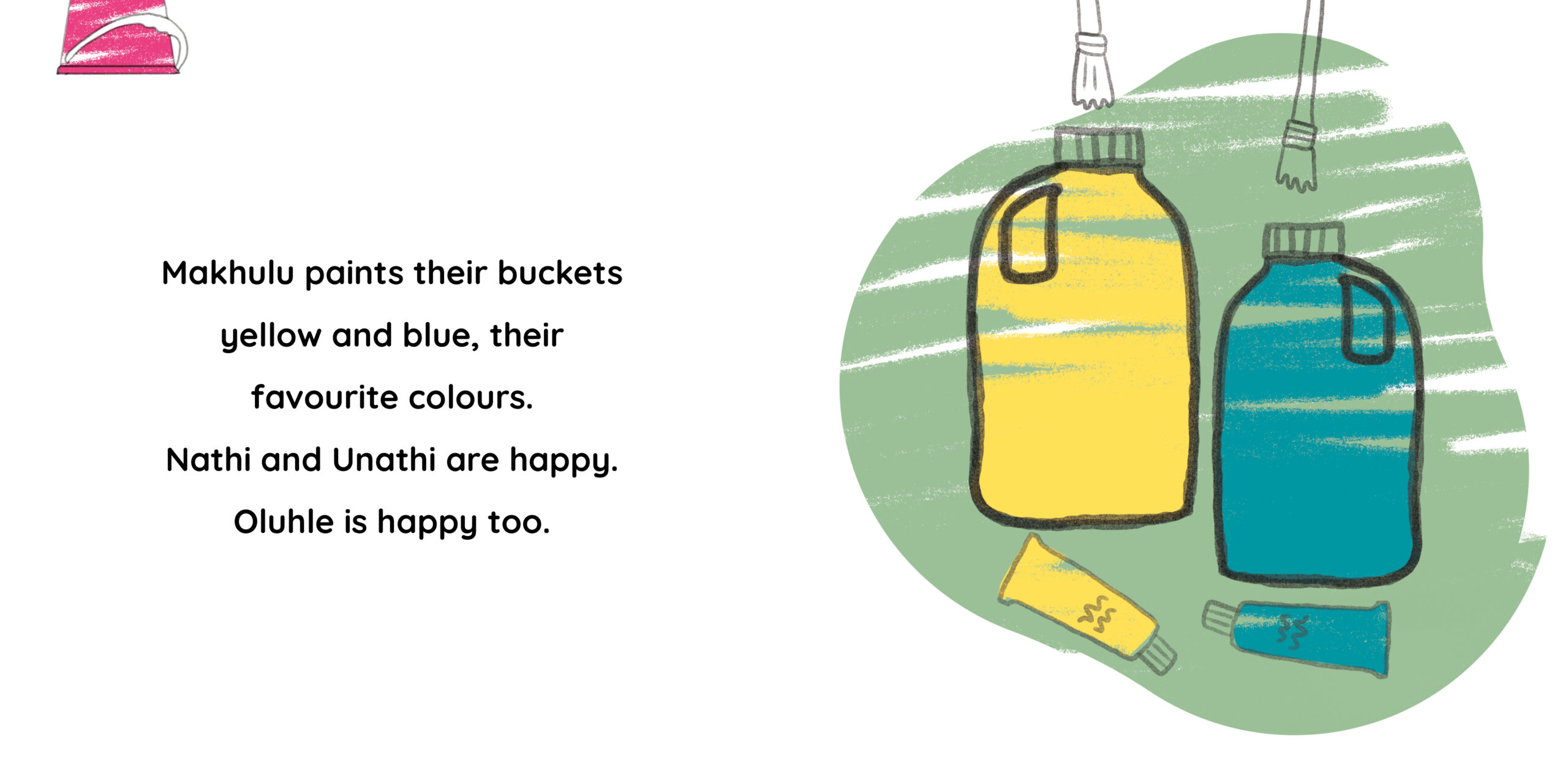 A trip to the tap — original illustrated page 12, English text included