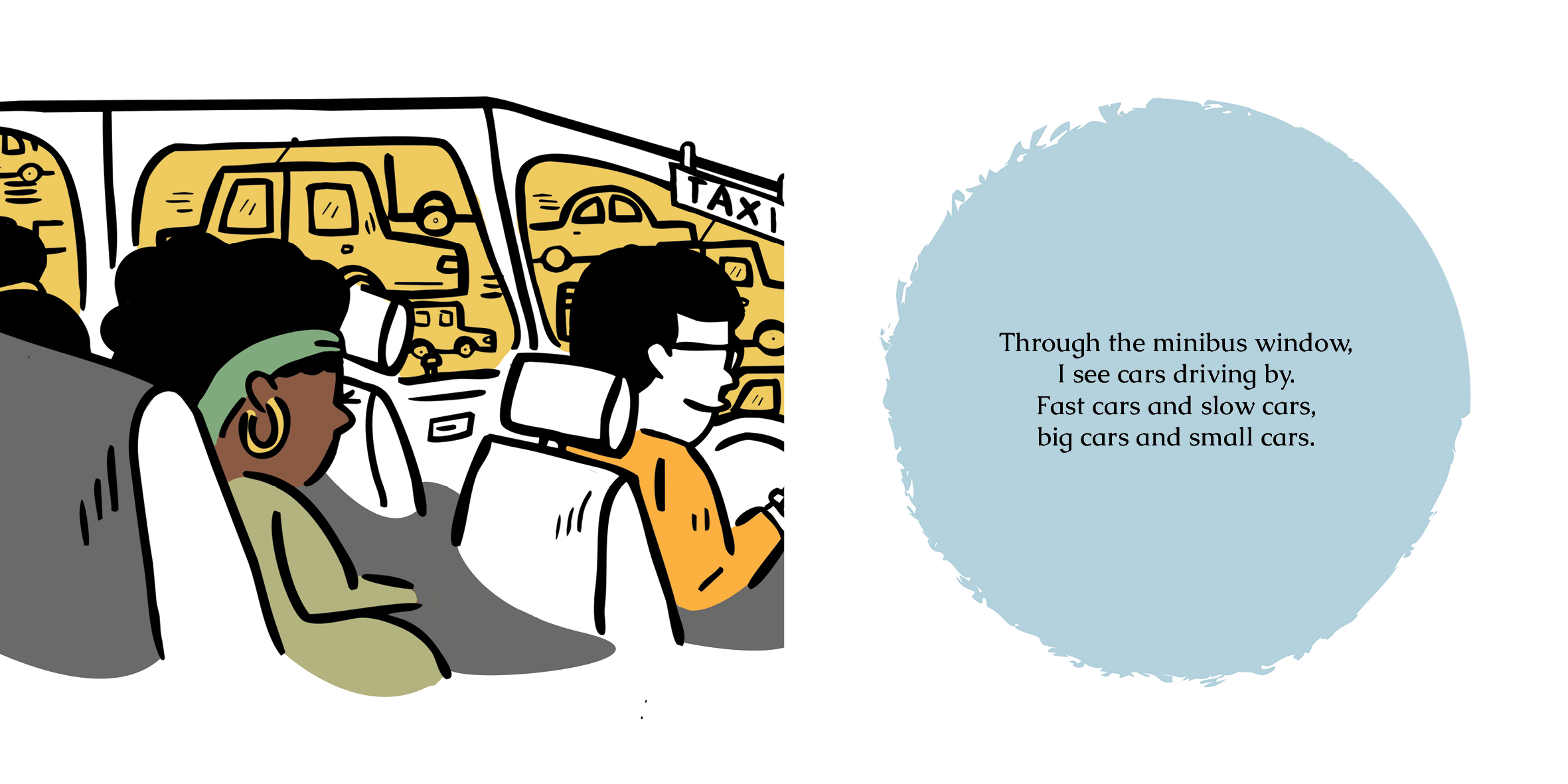 A very busy day! — original illustrated page 4, English text included