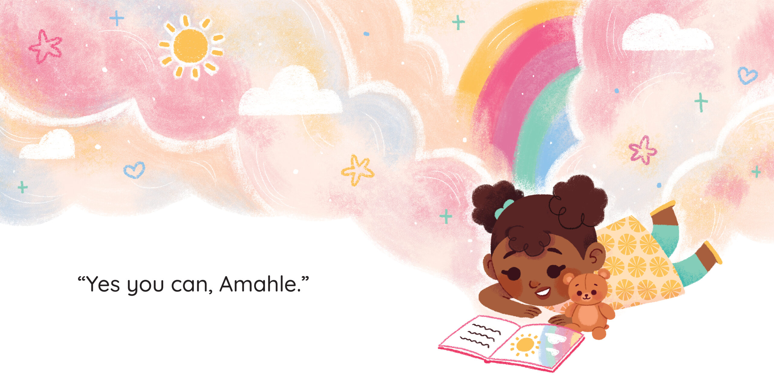 Amahle wants to help! — original illustrated page 13, English text included