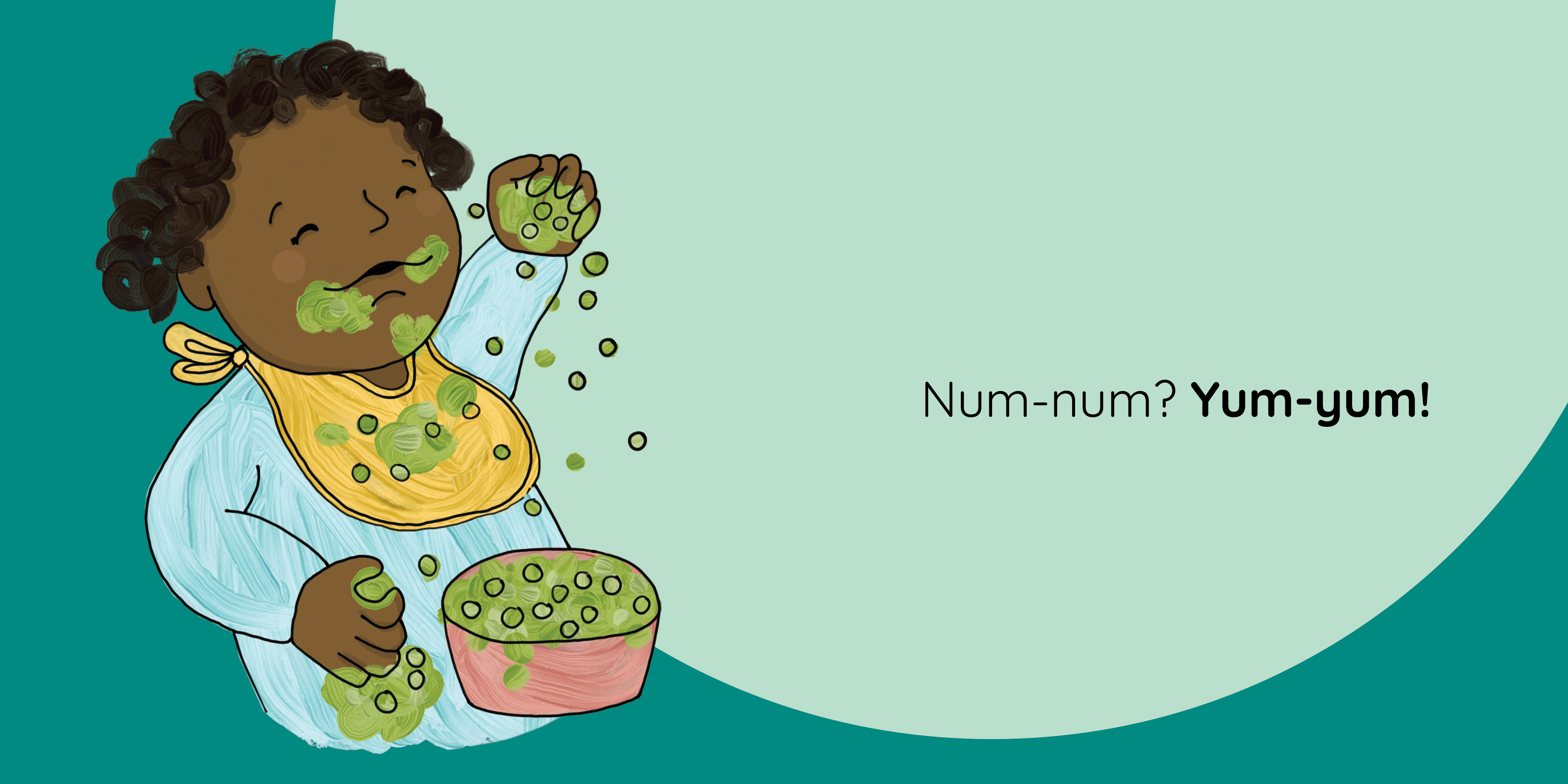 Baby Babble — original illustrated page 7, English text included