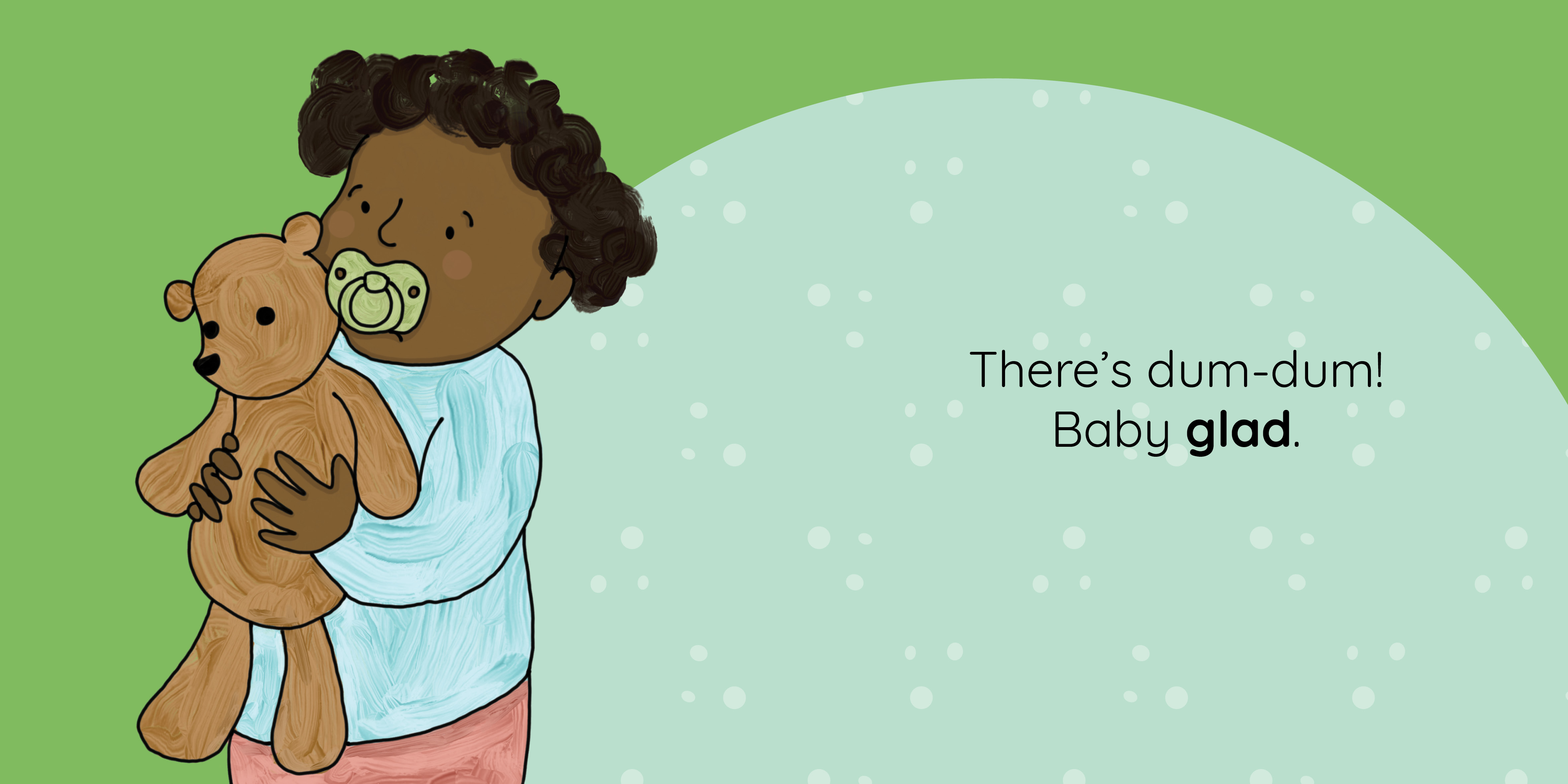 Baby Babble — original illustrated page 14, English text included