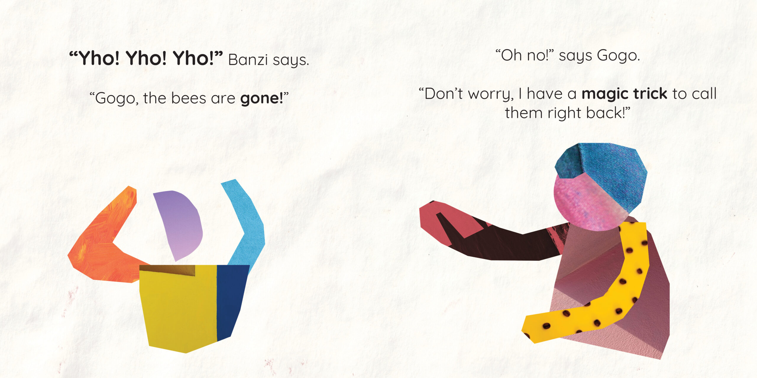 Banzi’s Busy Bees — original illustrated page 6, English text included
