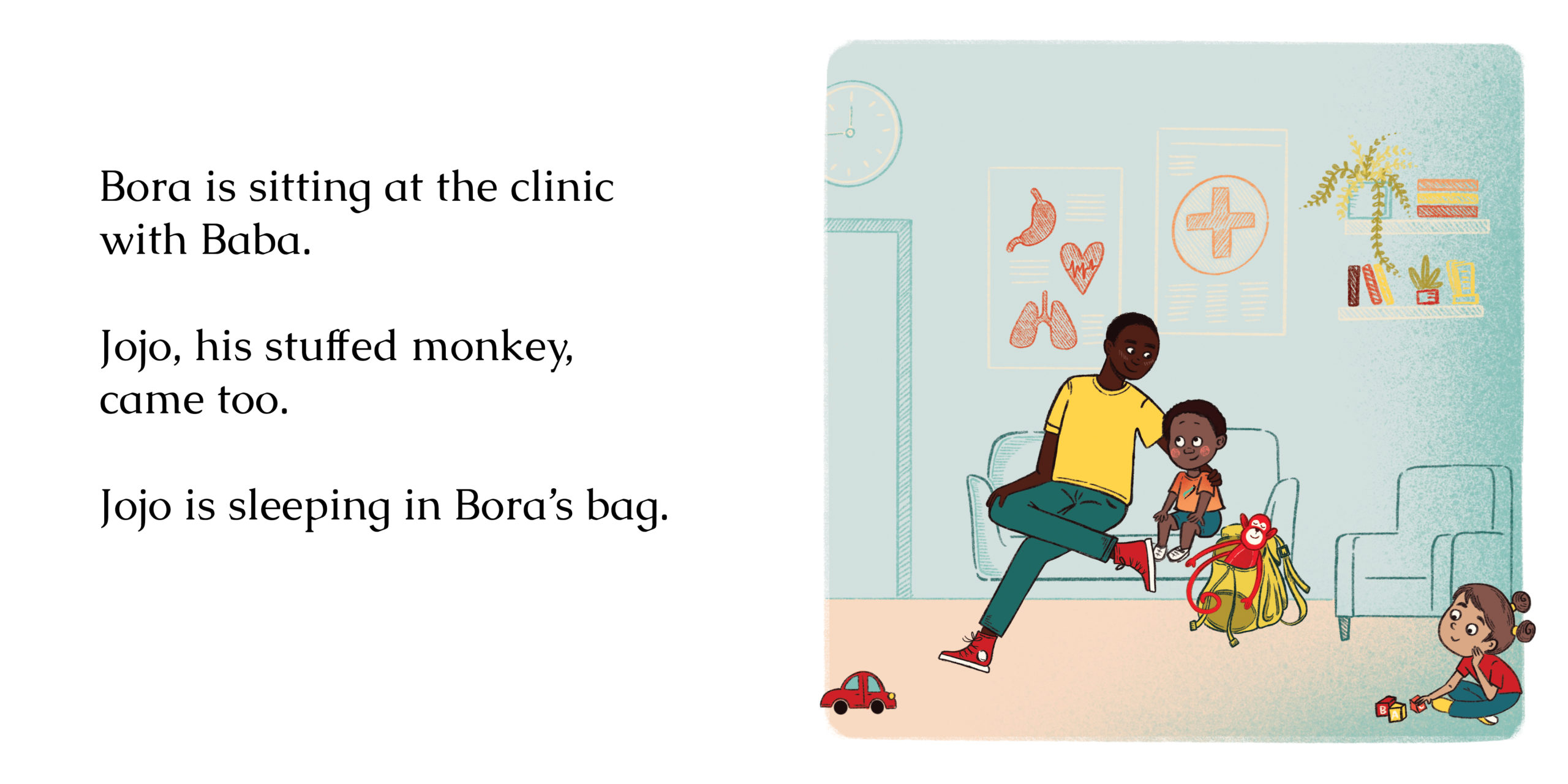 Brave Bora — original illustrated page 2, English text included