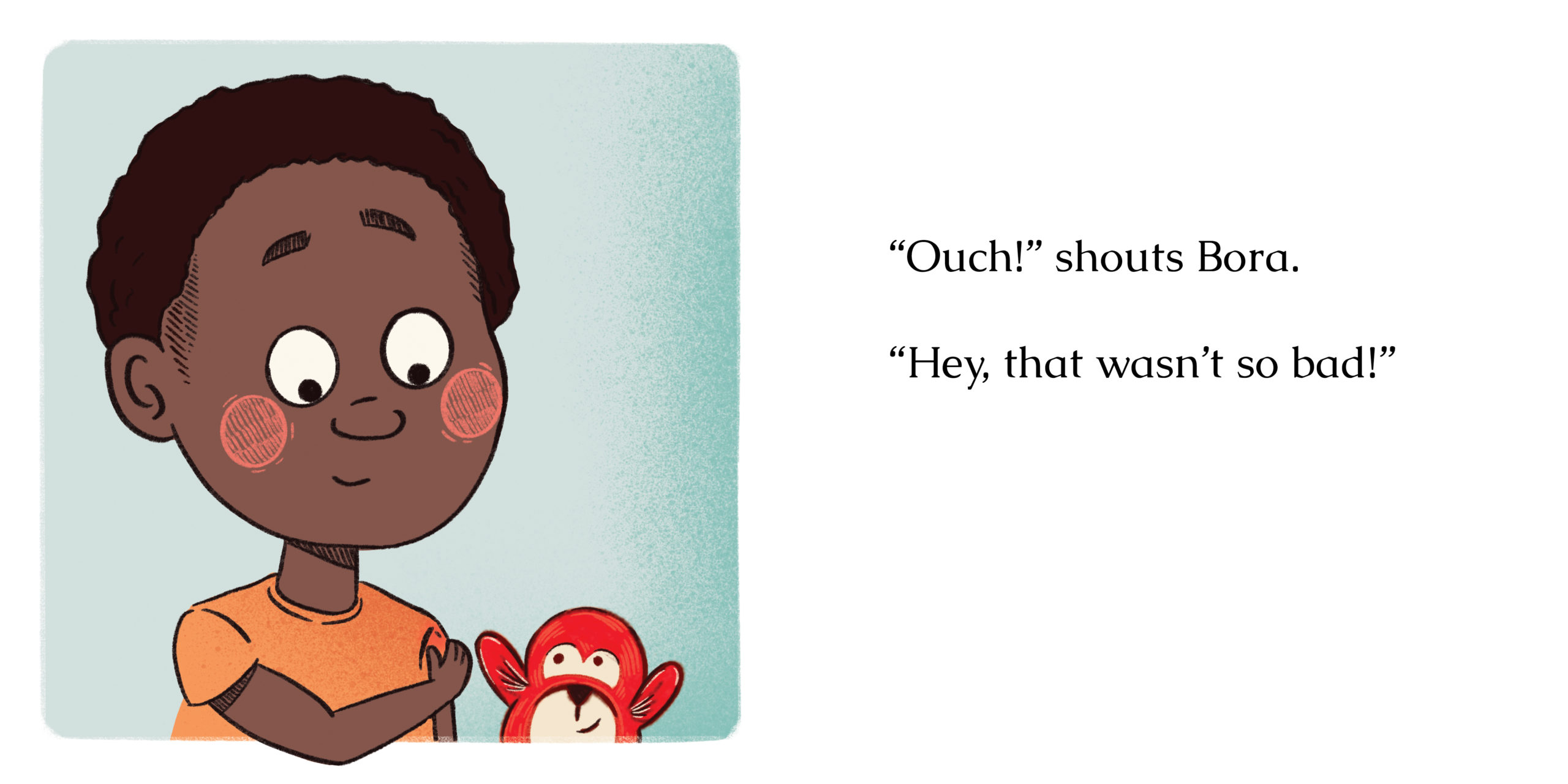 Brave Bora — original illustrated page 11, English text included