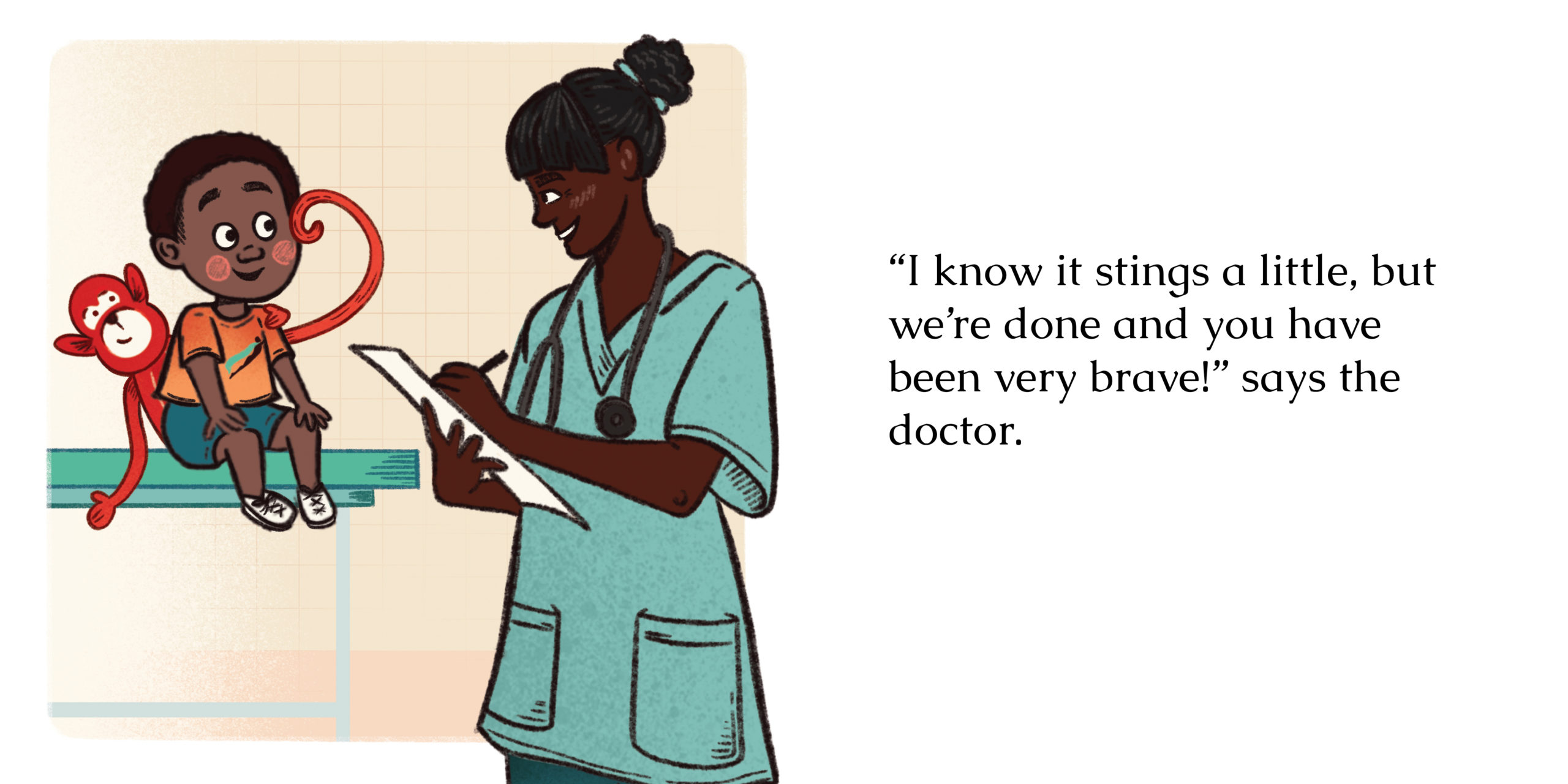 Brave Bora — original illustrated page 12, English text included