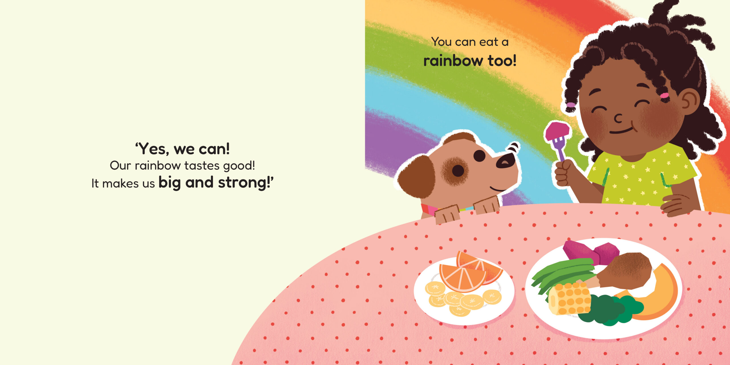 Can we eat a rainbow? — original illustrated page 13, English text included