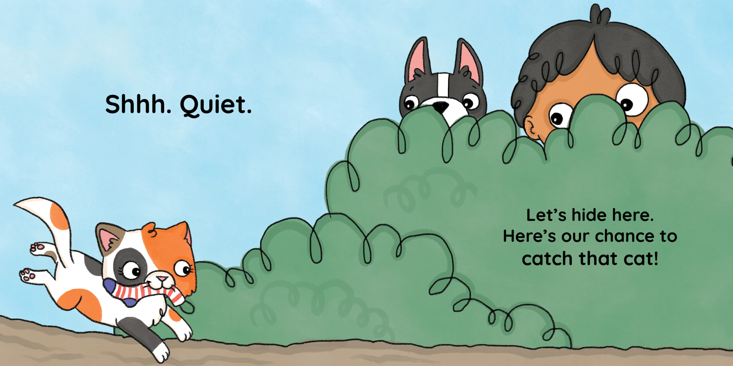 Catch That Cat! — original illustrated page 10, English text included