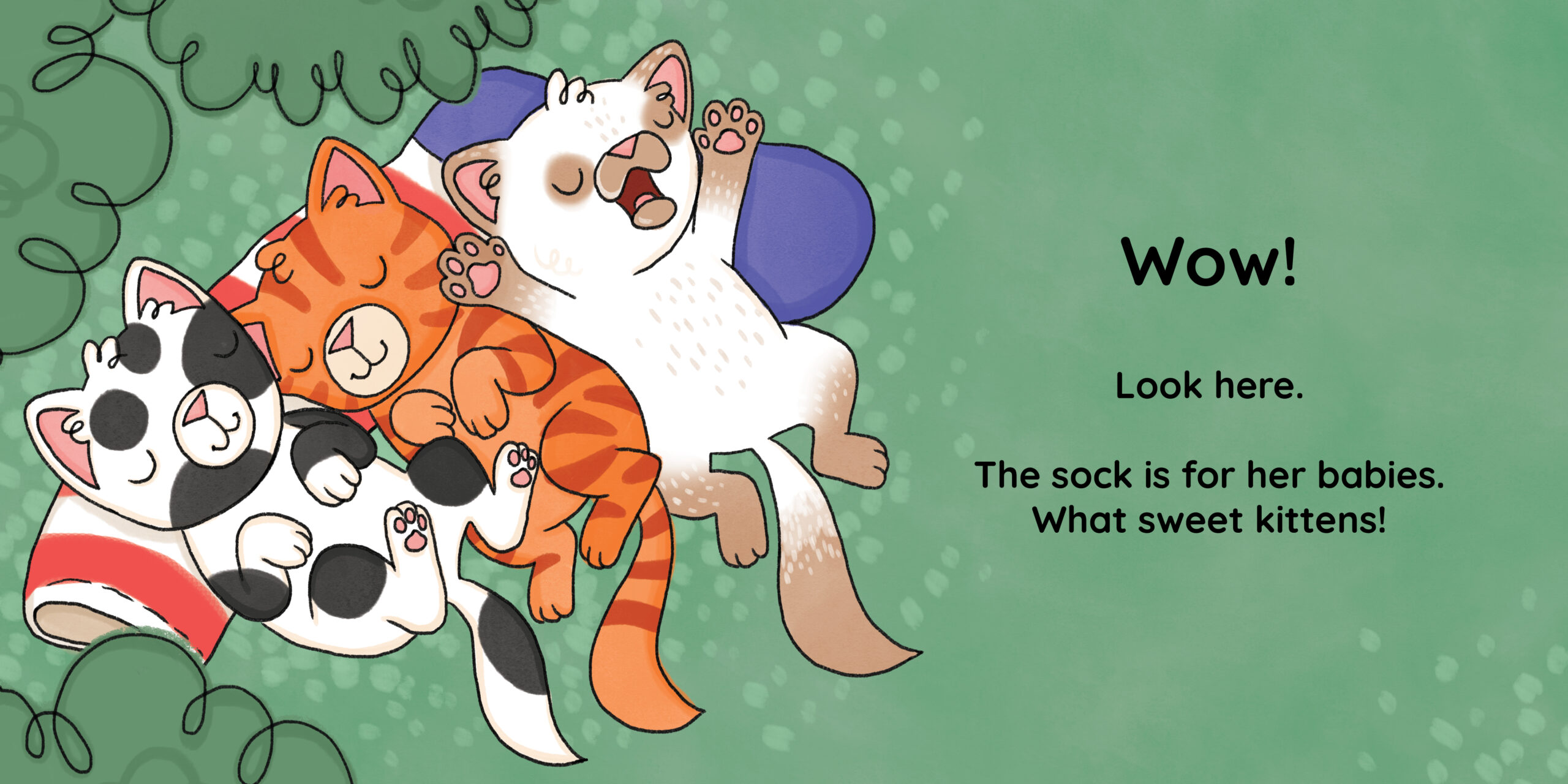 Catch That Cat! — original illustrated page 12, English text included