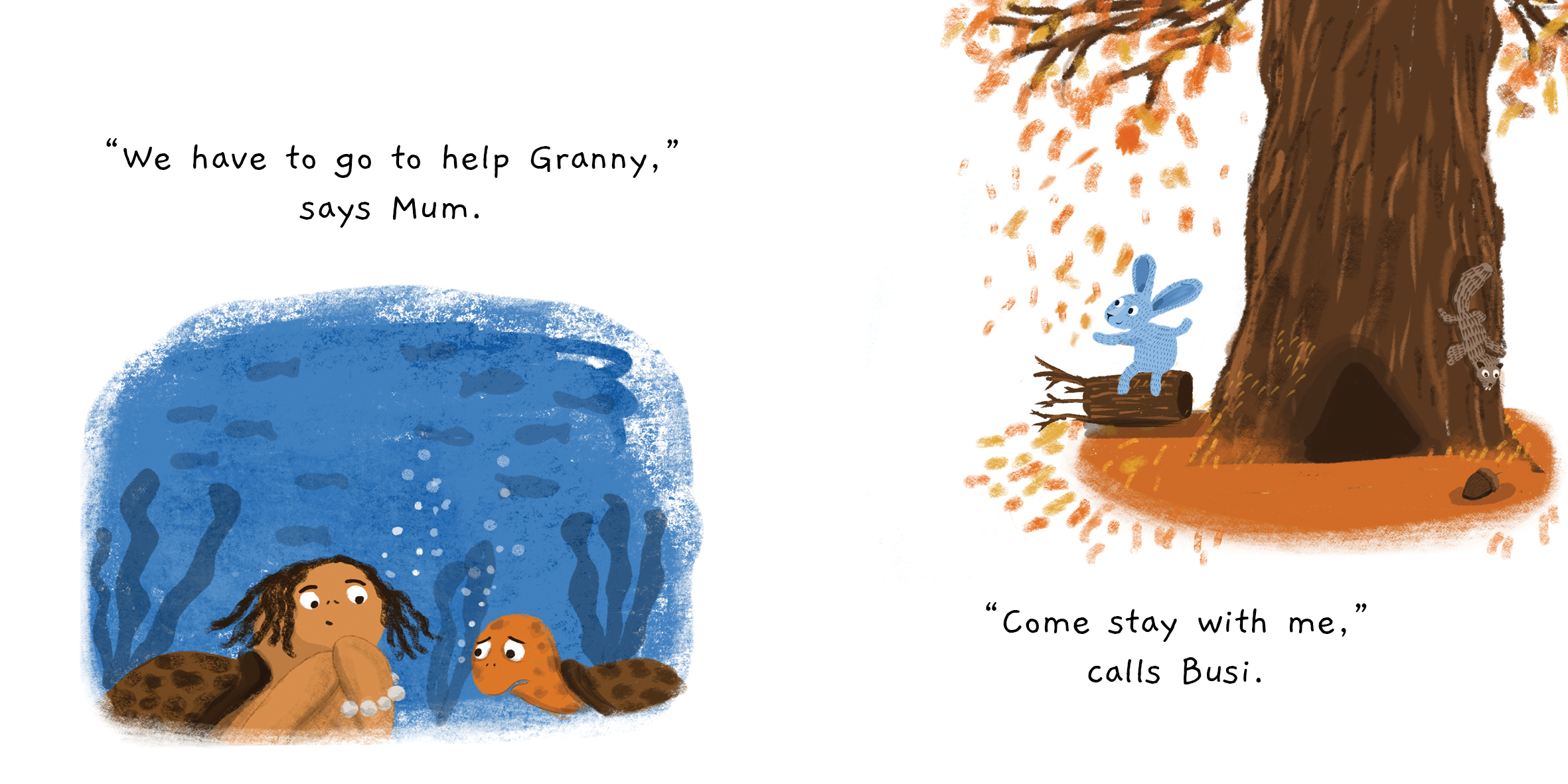 Come stay with me — original illustrated page 4, English text included