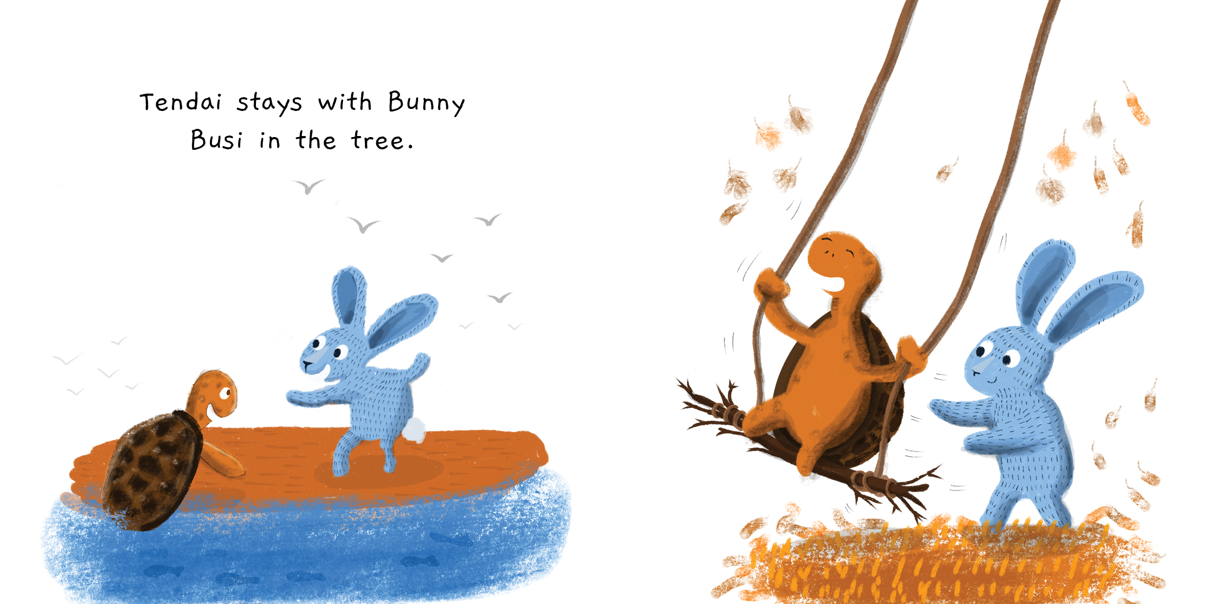 Come stay with me — original illustrated page 5, English text included