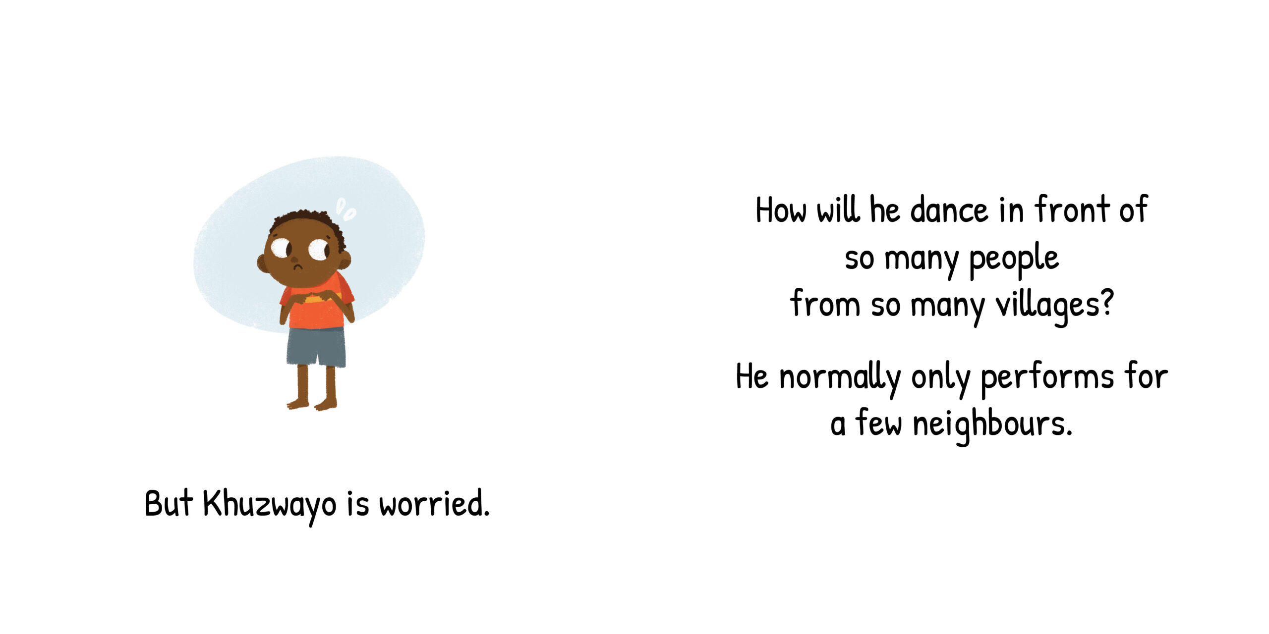 Dance, Khuzwayo, dance! — original illustrated page 4, English text included