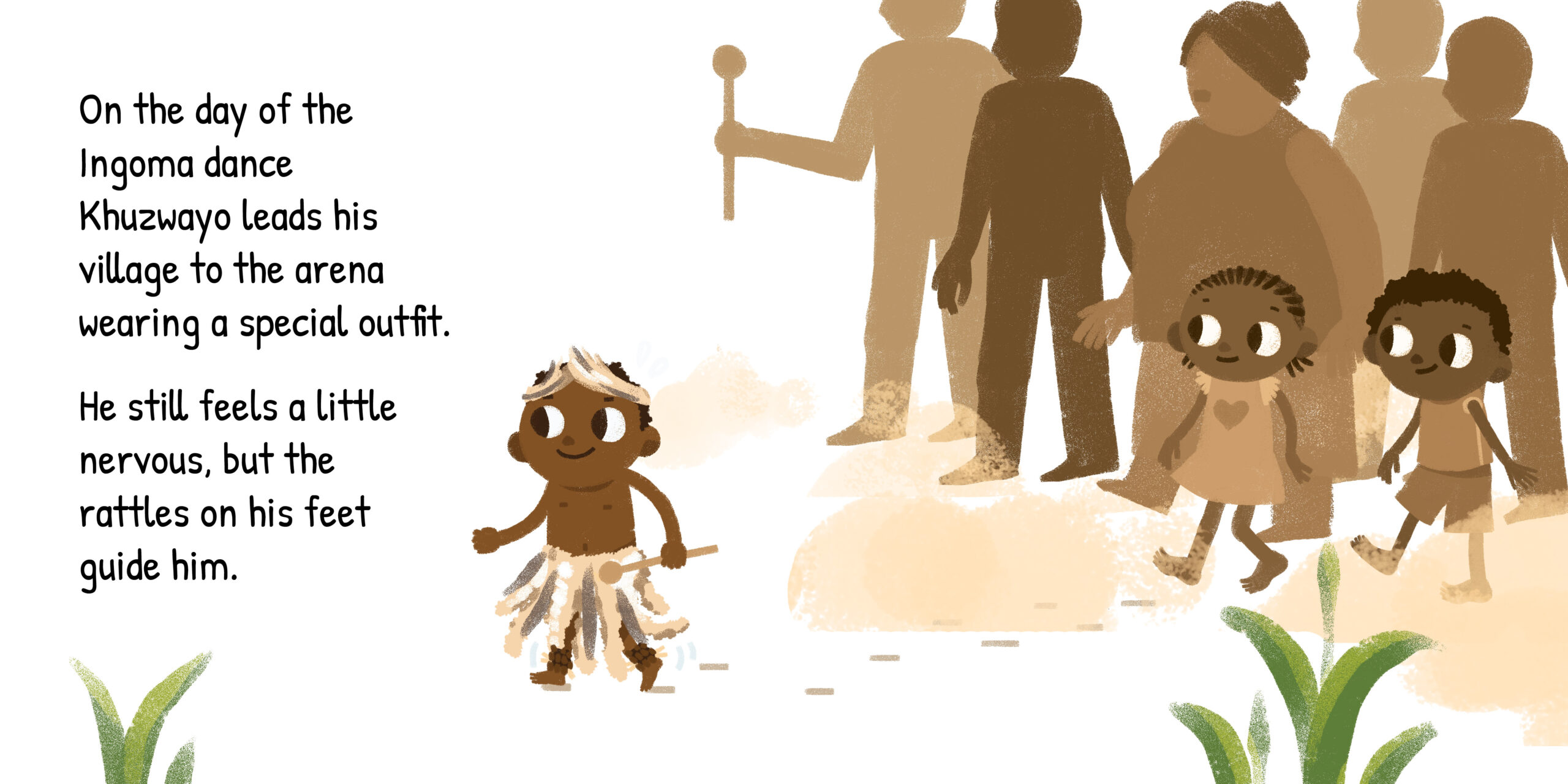 Dance, Khuzwayo, dance! — original illustrated page 12, English text included