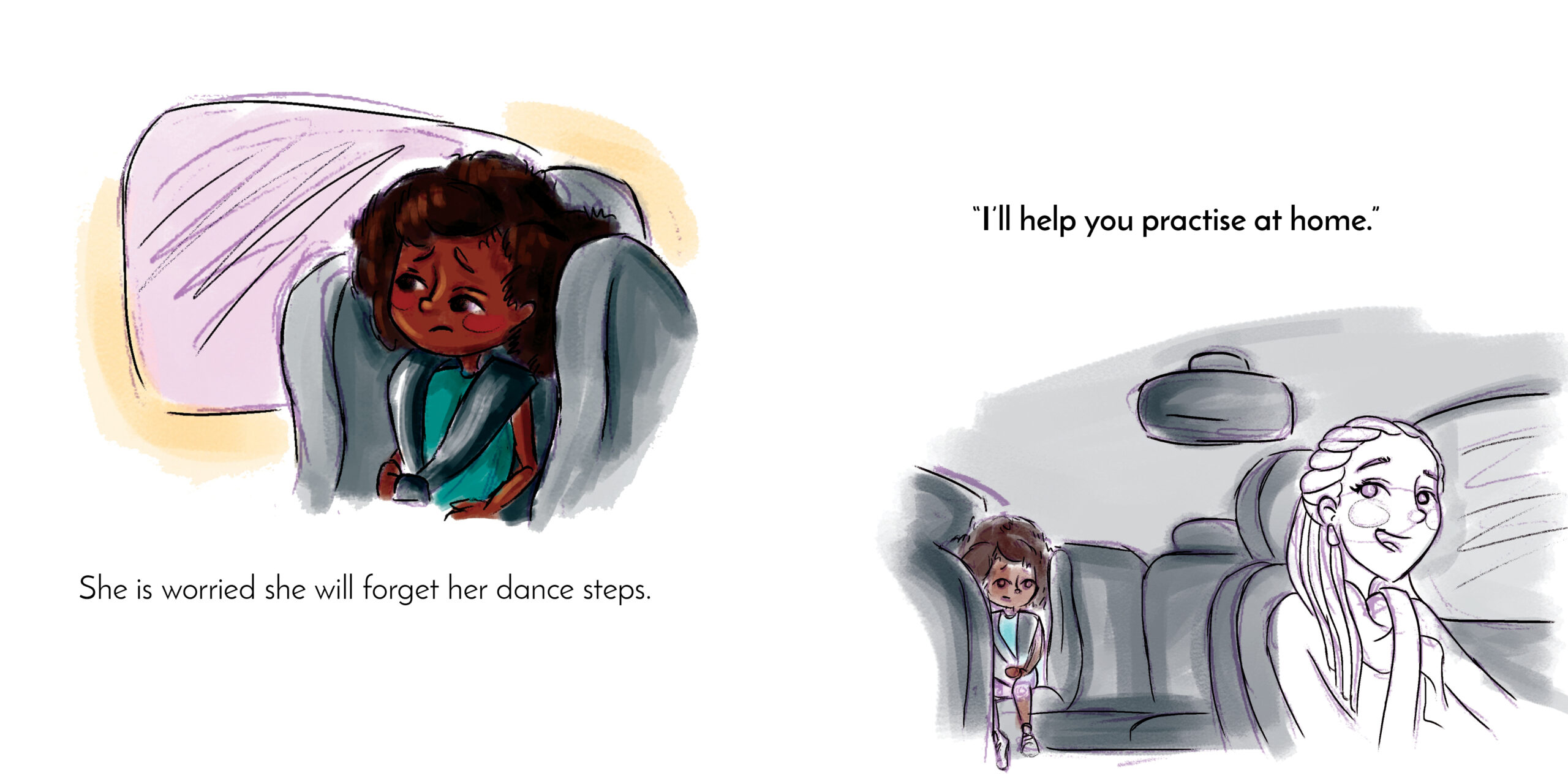 Dance, Mihlali! — original illustrated page 3, English text included