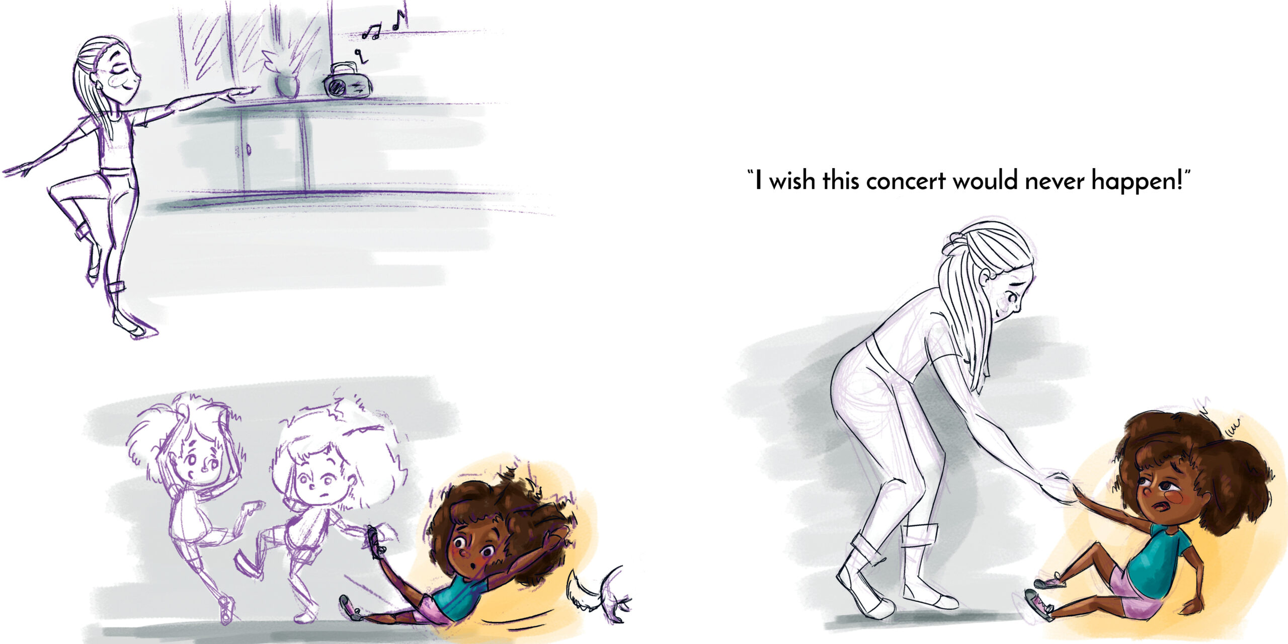 Dance, Mihlali! — original illustrated page 4, English text included