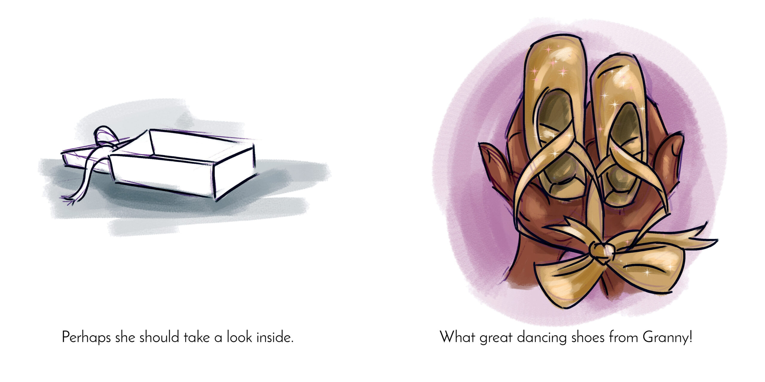 Dance, Mihlali! — original illustrated page 8, English text included