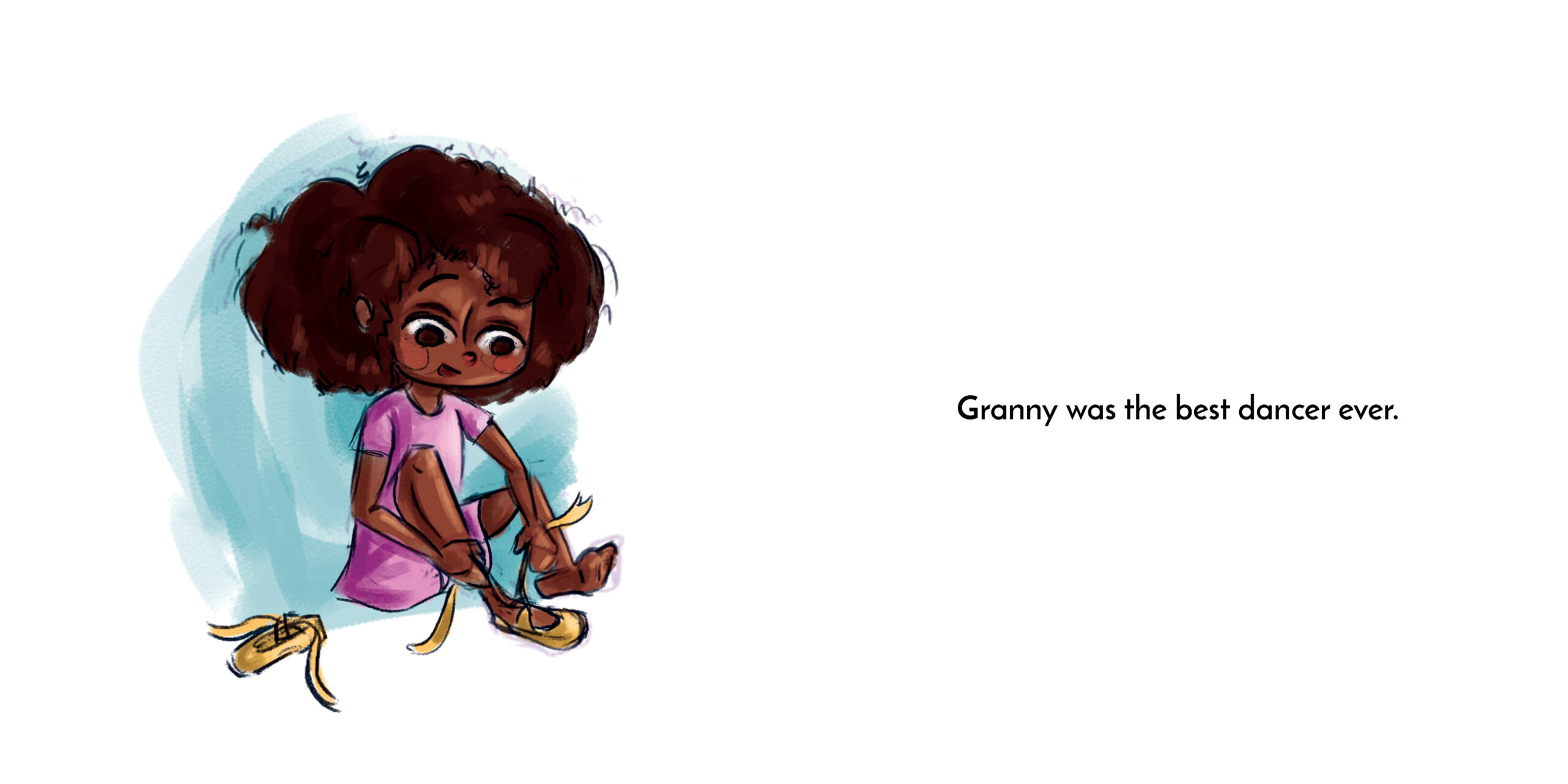 Dance, Mihlali! — original illustrated page 9, English text included