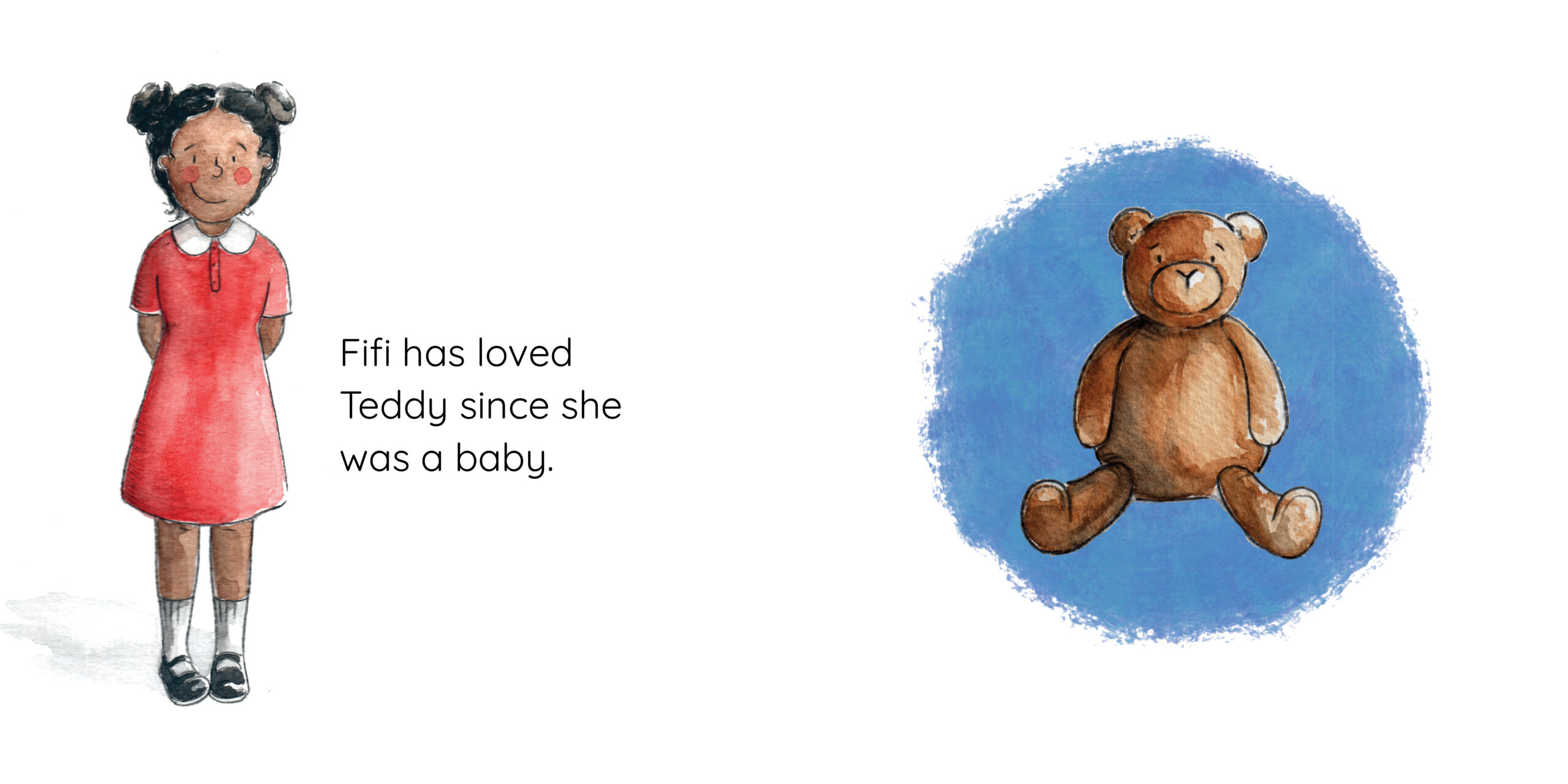 Fifi and Teddy — original illustrated page 2, English text included