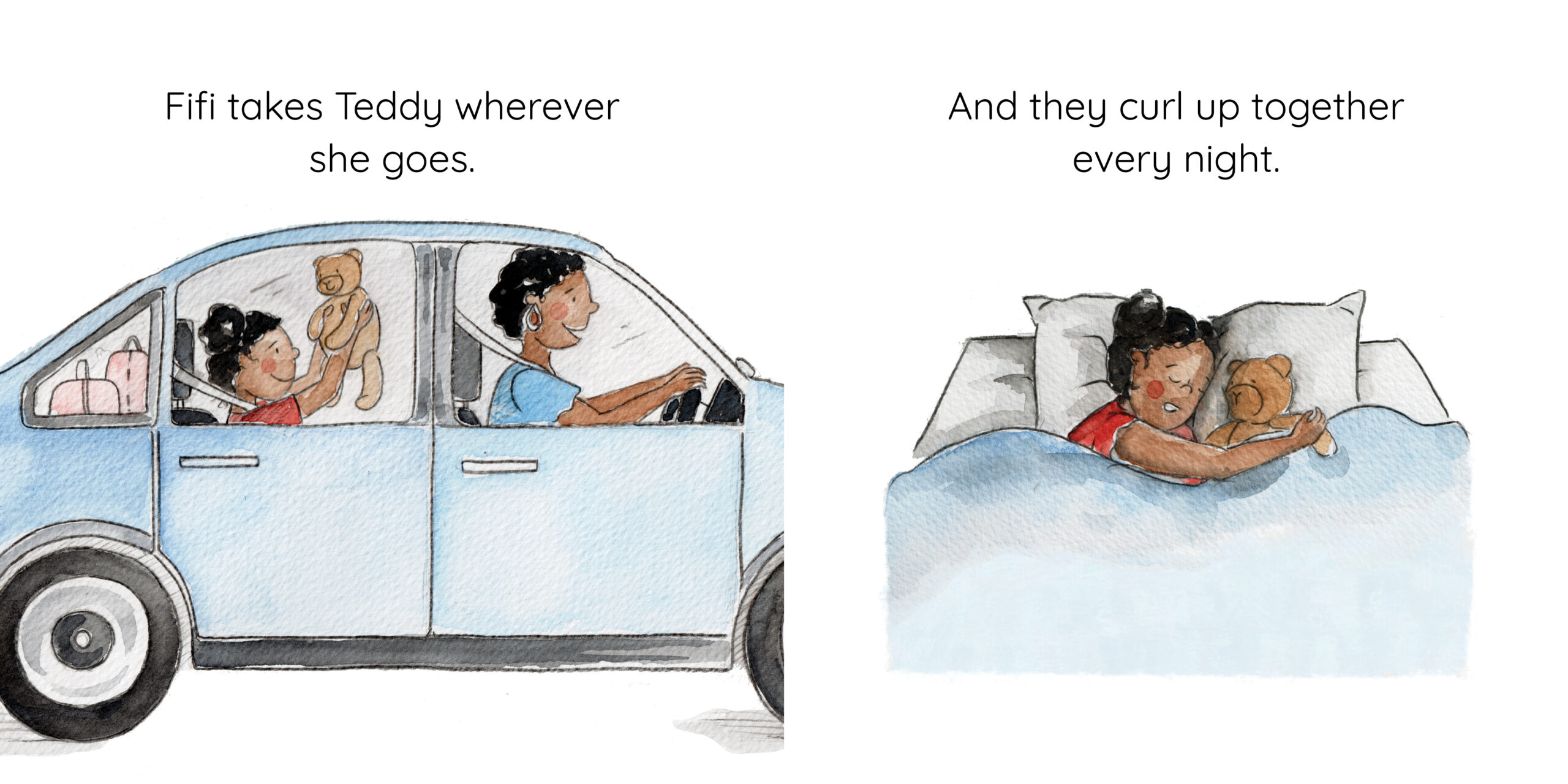 Fifi and Teddy — original illustrated page 4, English text included