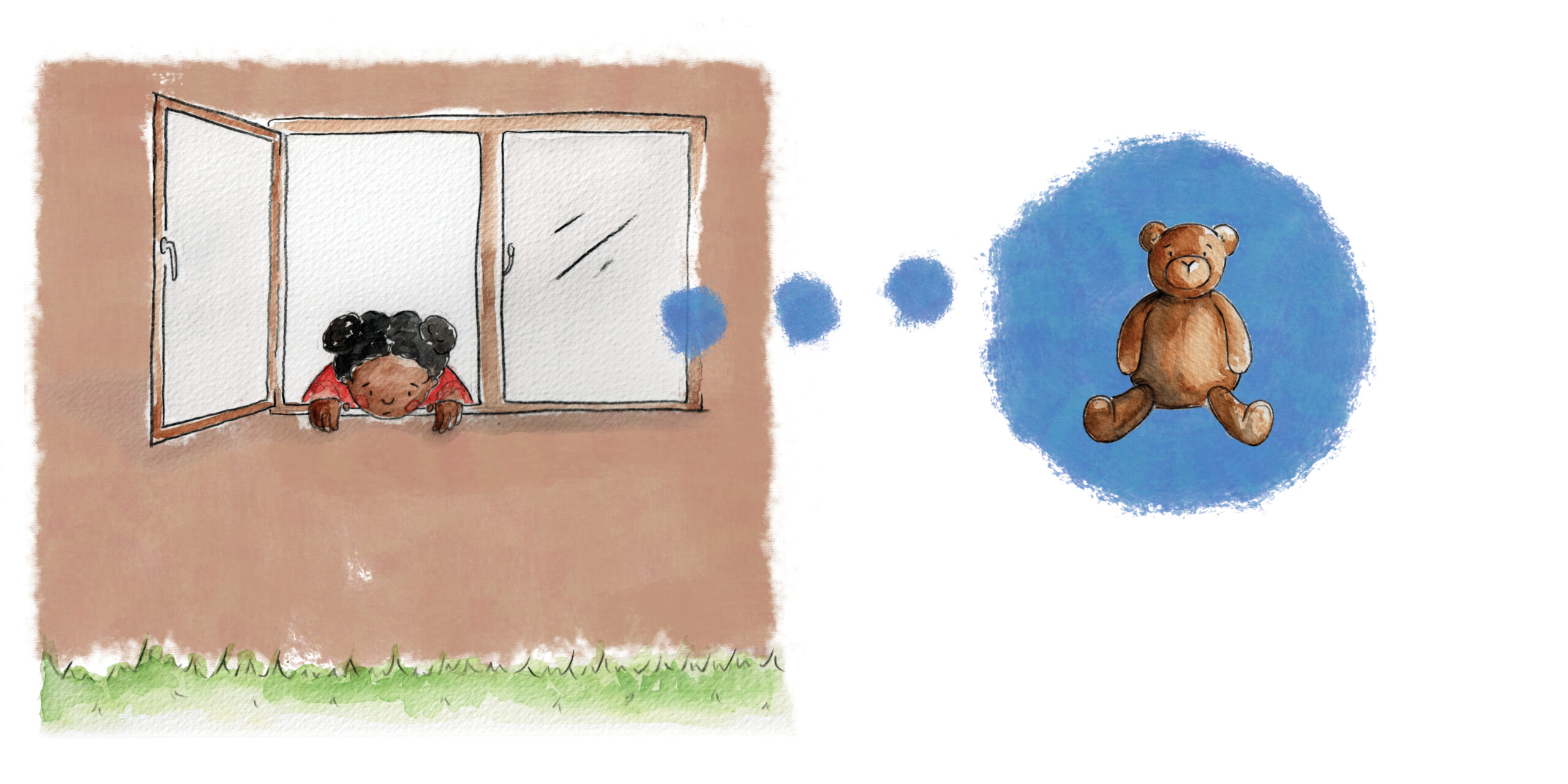 Fifi and Teddy — original illustrated page 8, English text included