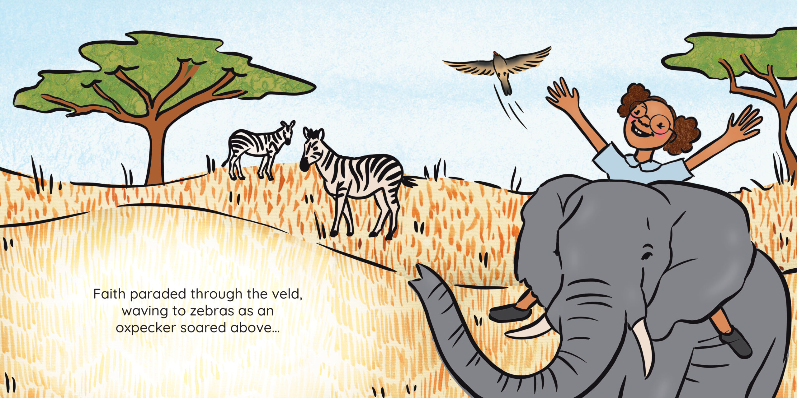 Going Places — original illustrated page 8, English text included