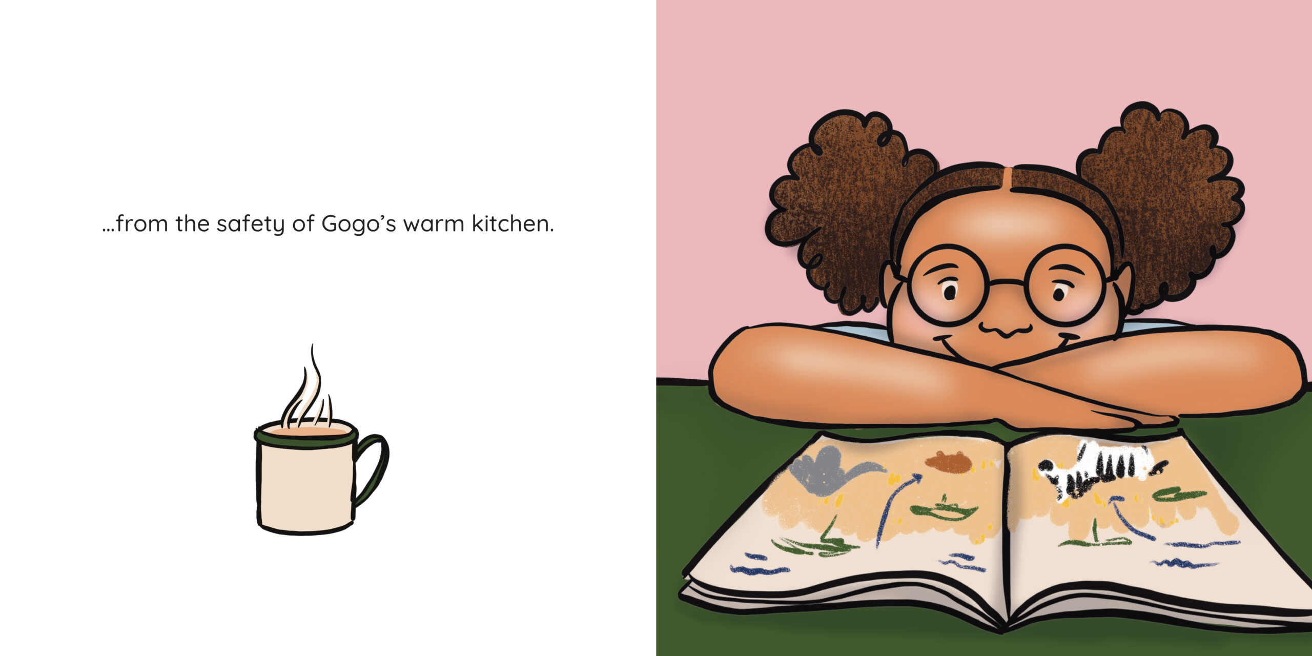 Going Places — original illustrated page 9, English text included