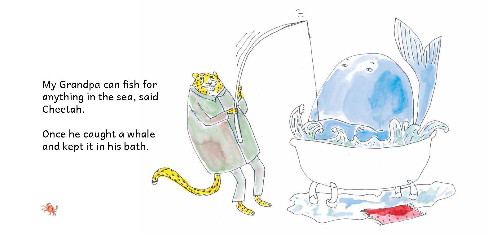 Grandpa’s Gold — original illustrated page 4, English text included