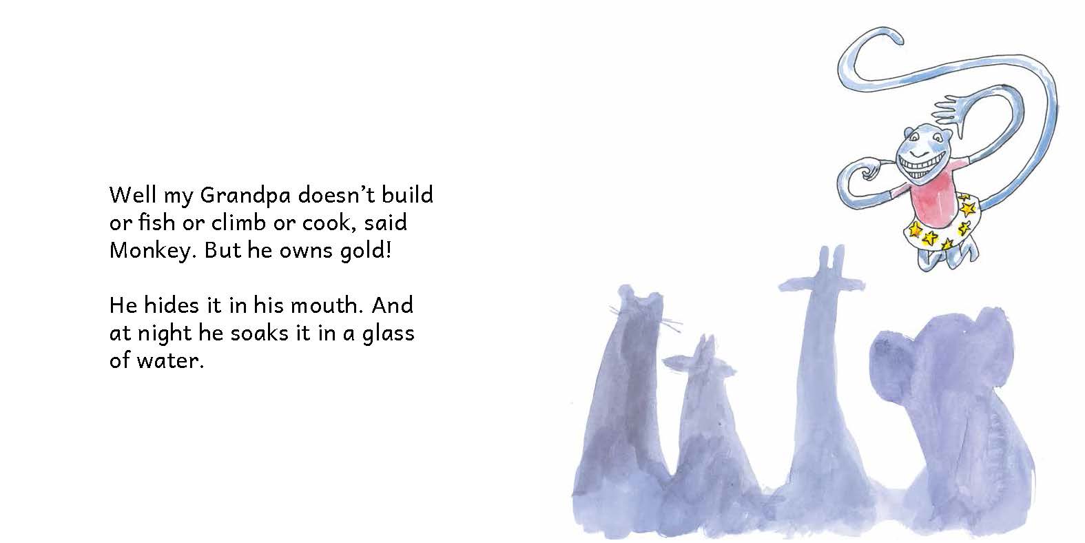 Grandpa’s Gold — original illustrated page 7, English text included