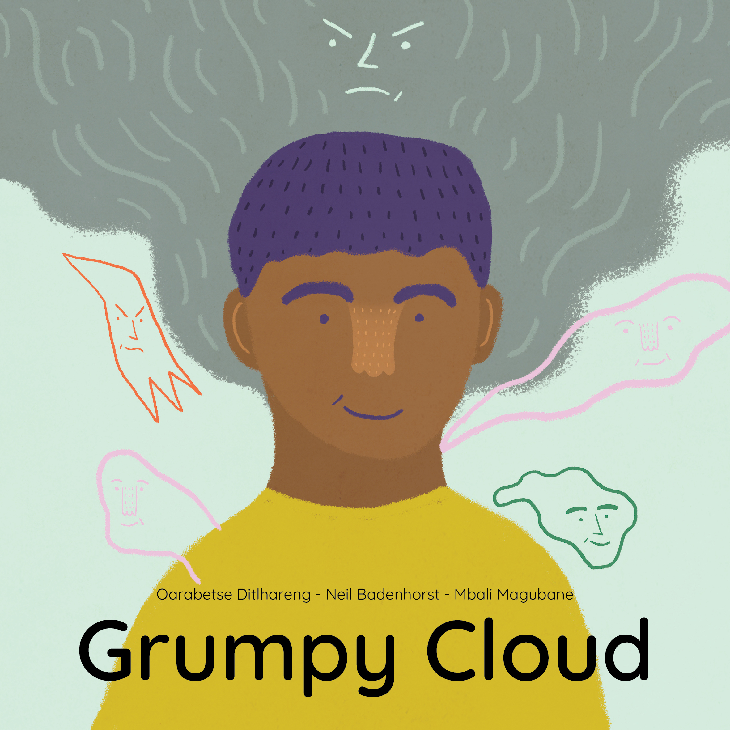 Grumpy Cloud — original illustrated page 1, English text included