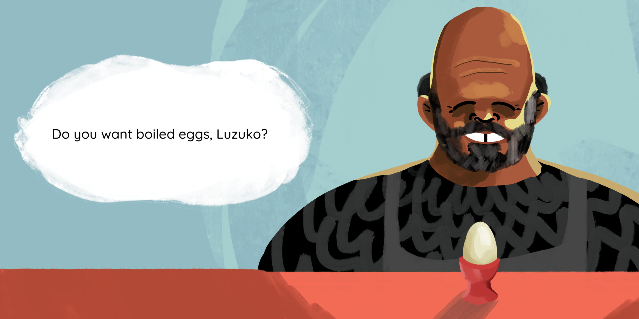 How do you want your eggs? — original illustrated page 5, English text included