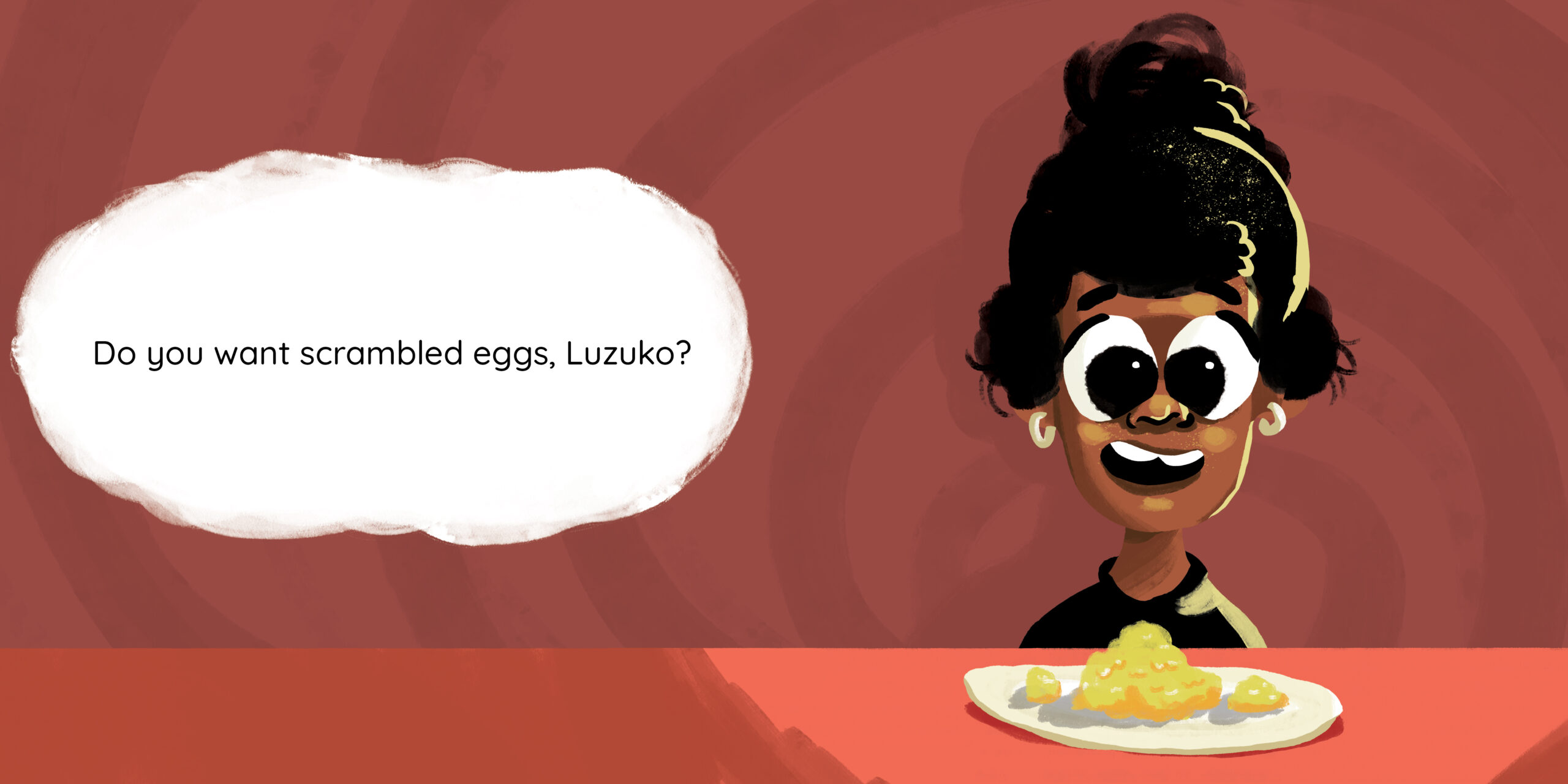 How do you want your eggs? — original illustrated page 7, English text included