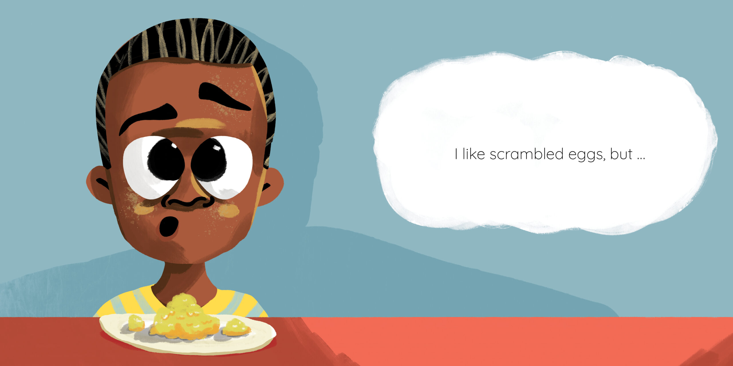 How do you want your eggs? — original illustrated page 8, English text included