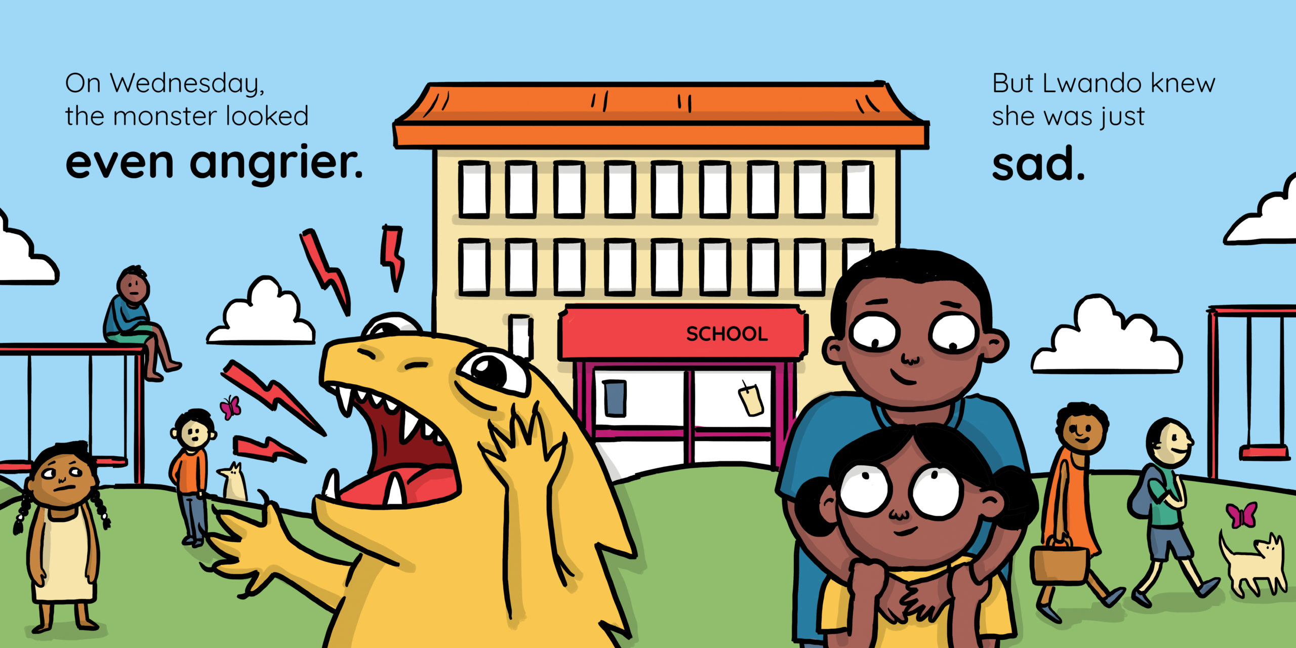 How to Tame a Monster — original illustrated page 6, English text included