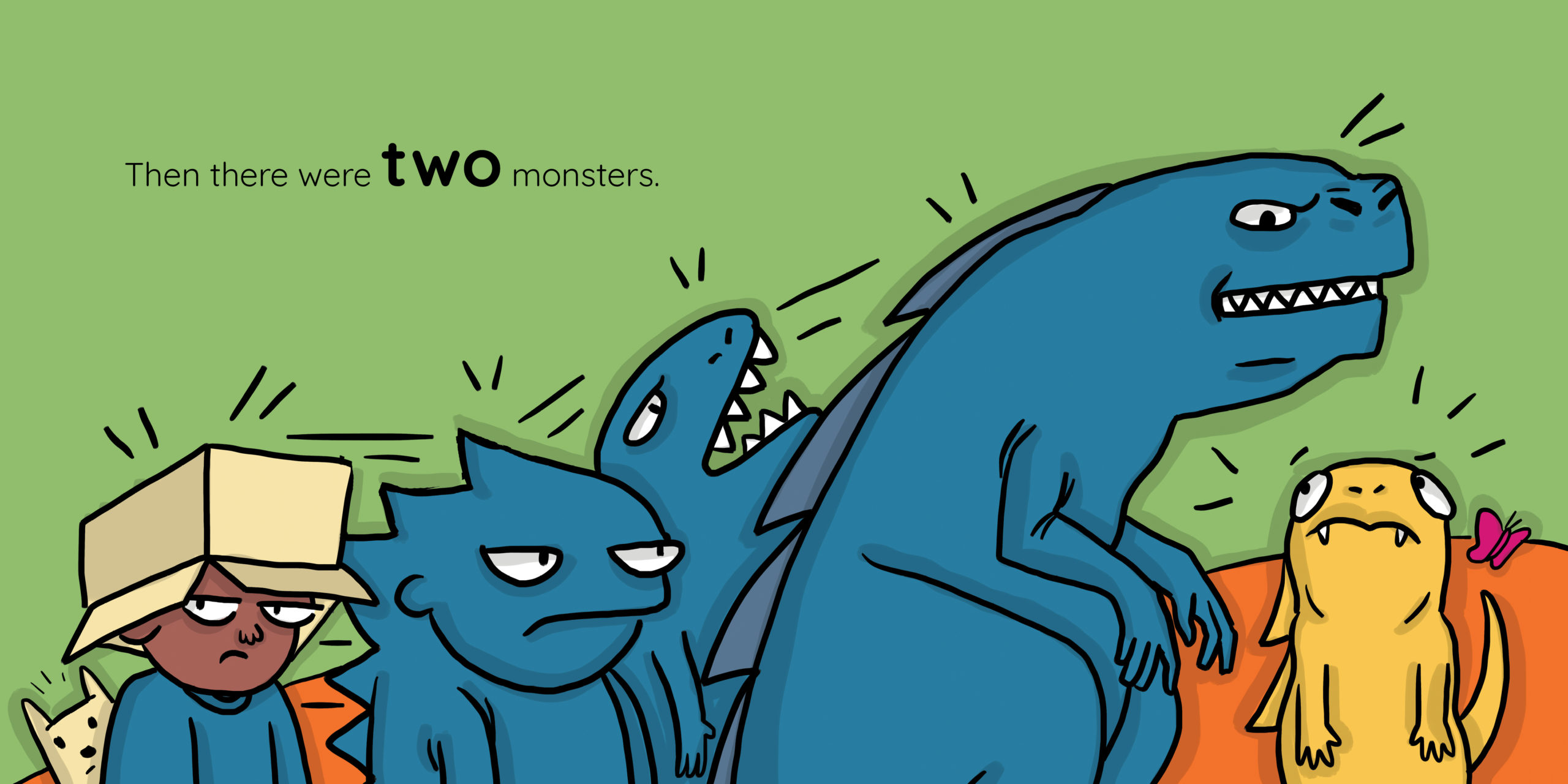 How to Tame a Monster — original illustrated page 9, English text included