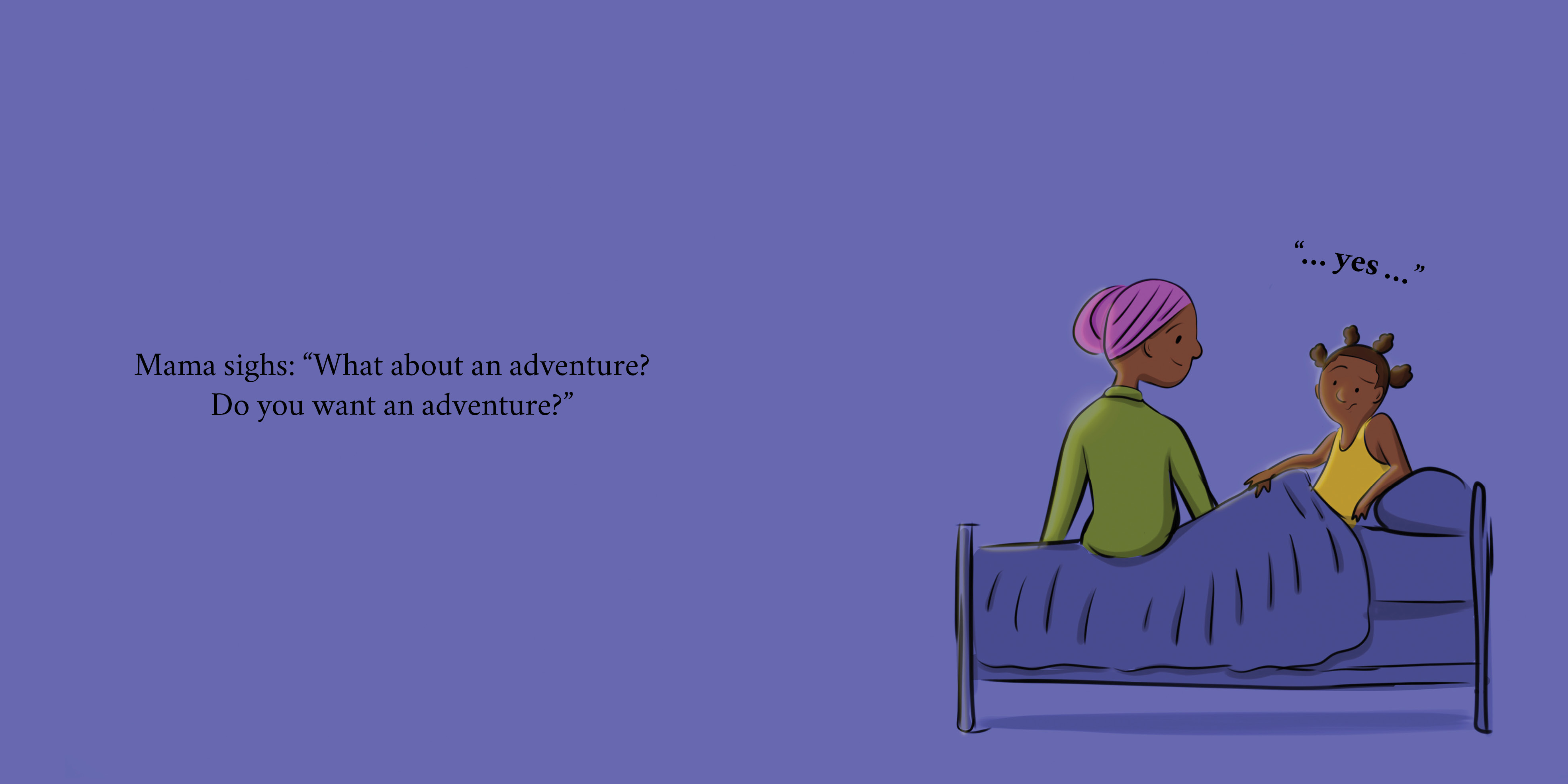 I don’t want to go to sleep! — original illustrated page 9, English text included