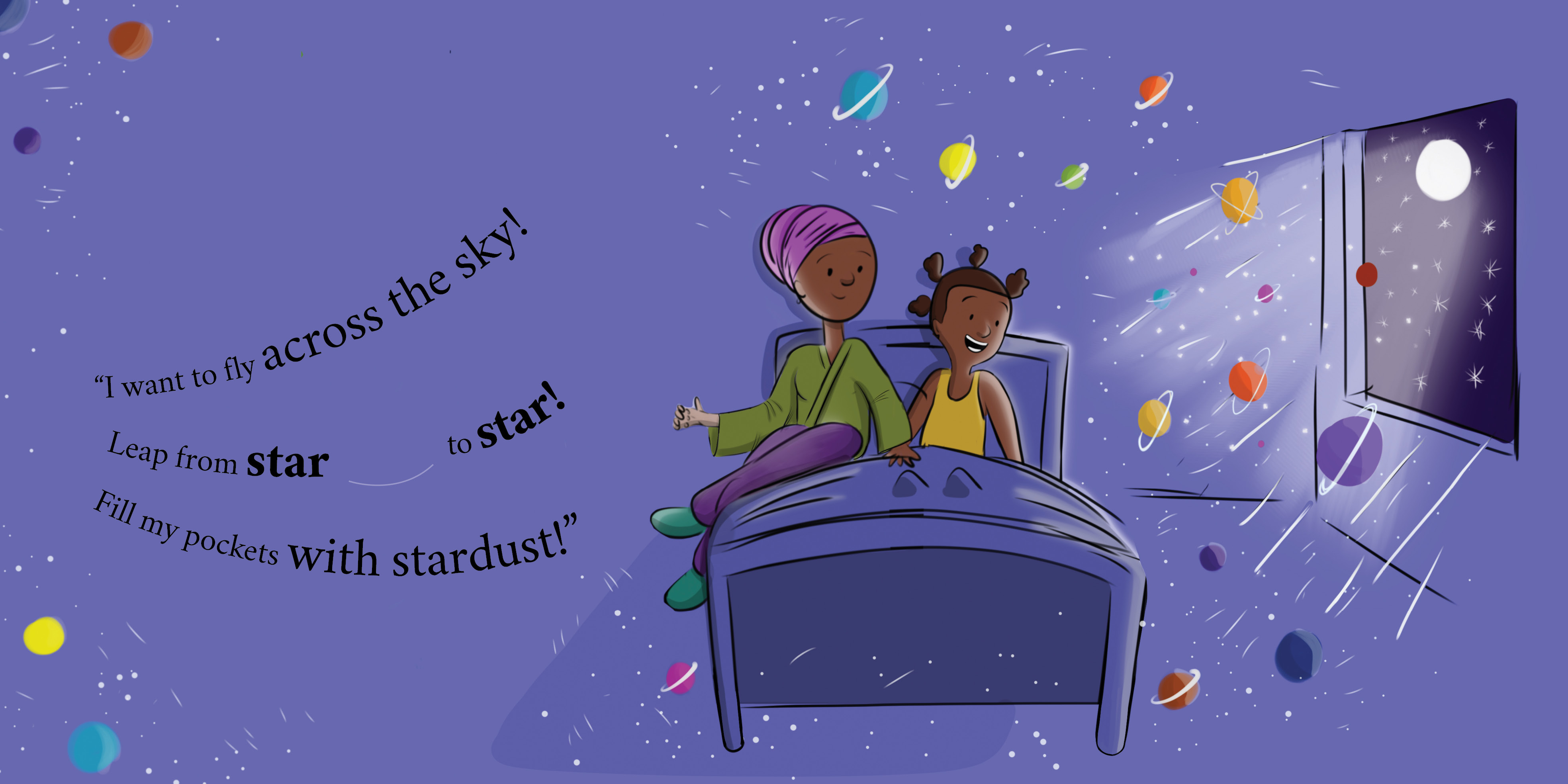I don’t want to go to sleep! — original illustrated page 11, English text included