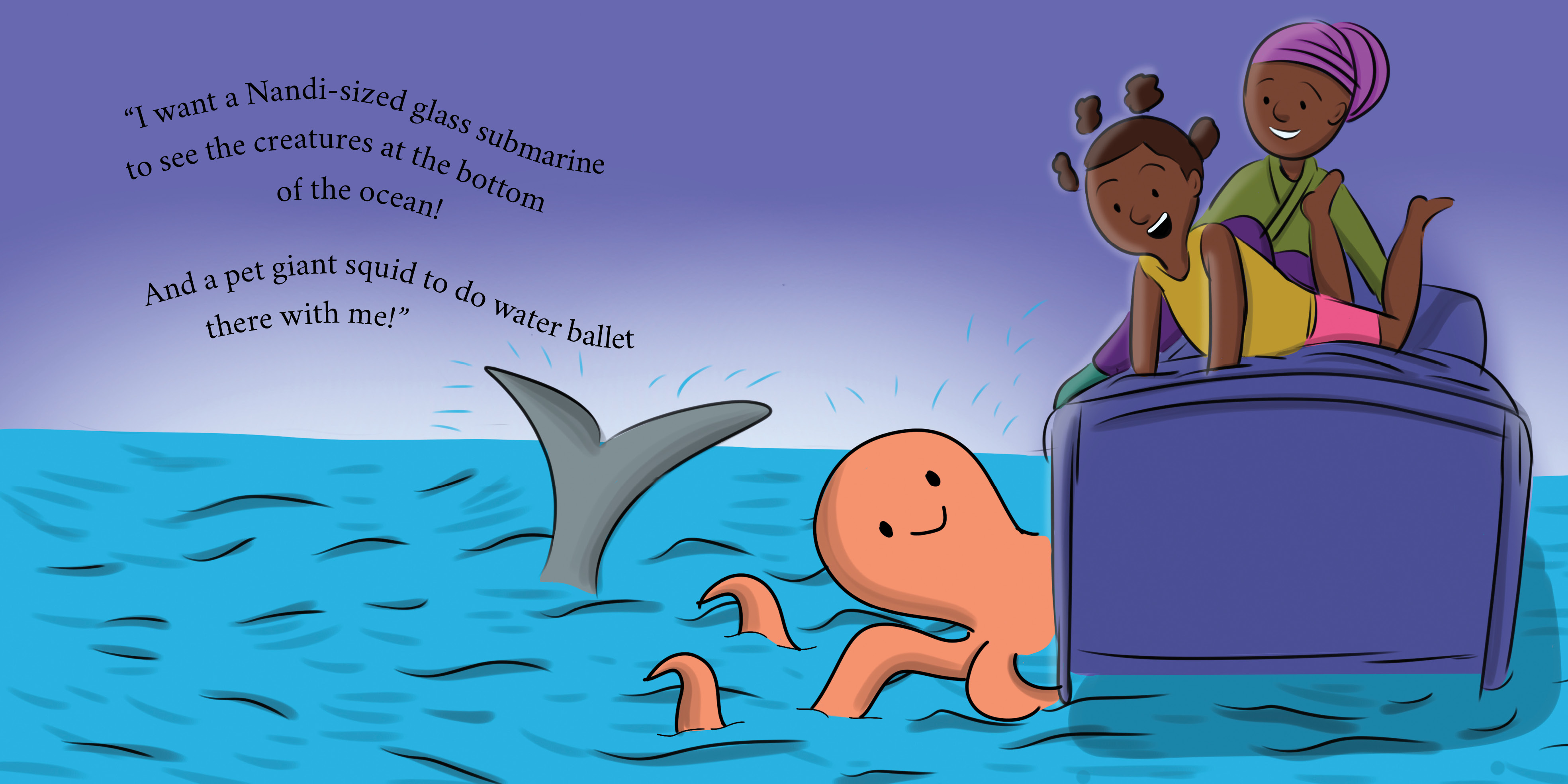 I don’t want to go to sleep! — original illustrated page 12, English text included