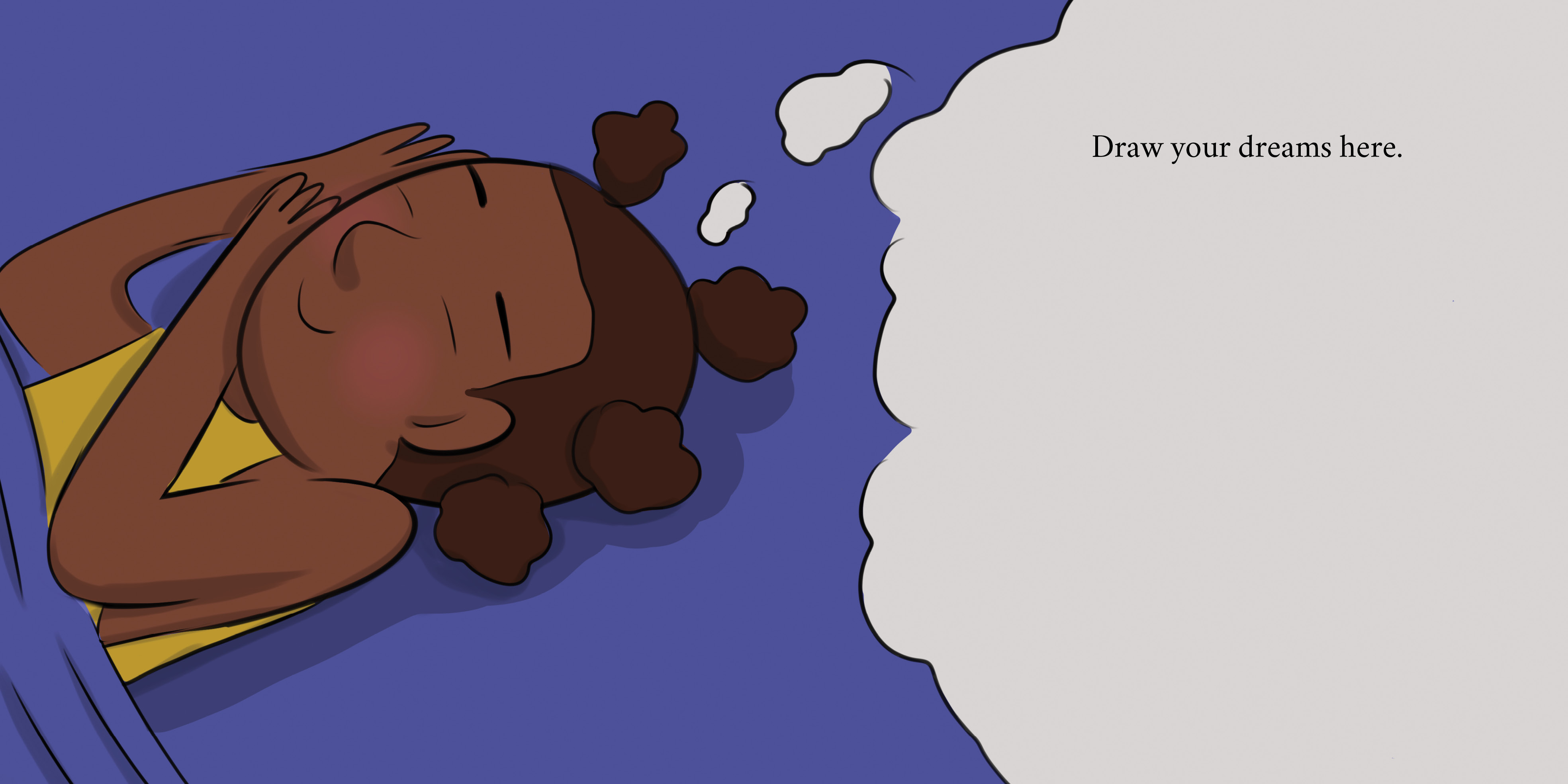 I don’t want to go to sleep! — original illustrated page 16, English text included