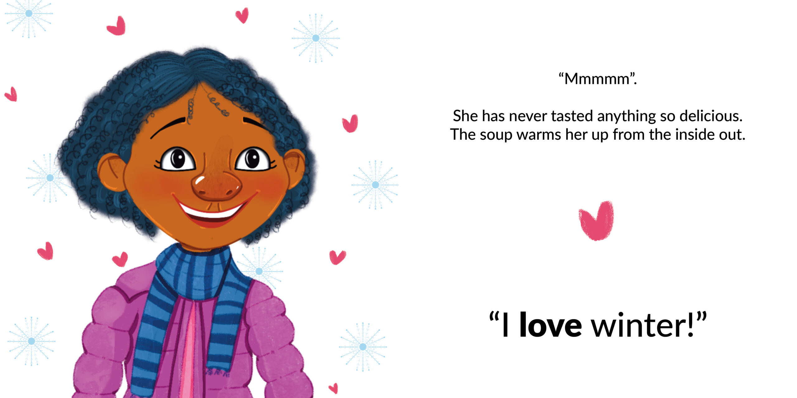 I Hate Winter — original illustrated page 13, English text included