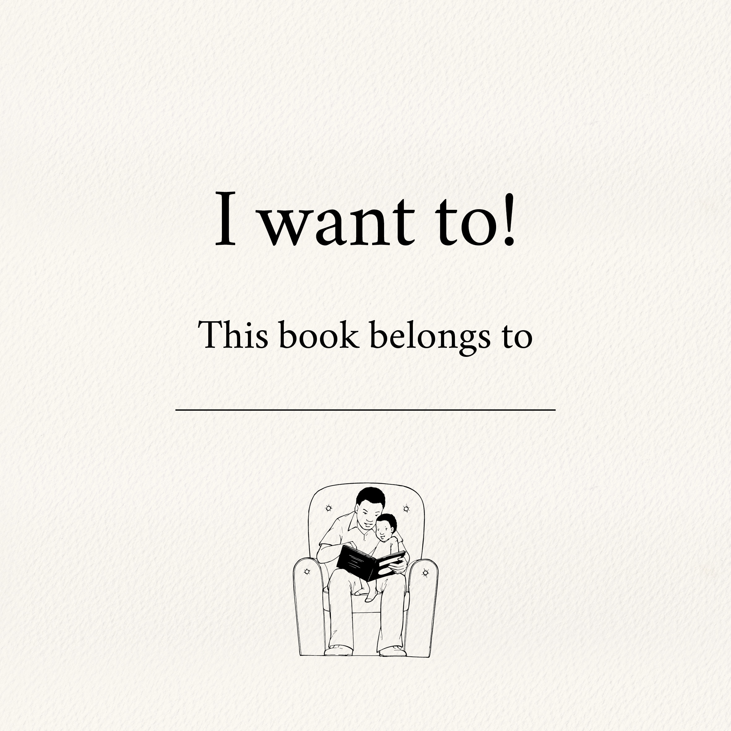 I want to! — original illustrated page 2, English text included