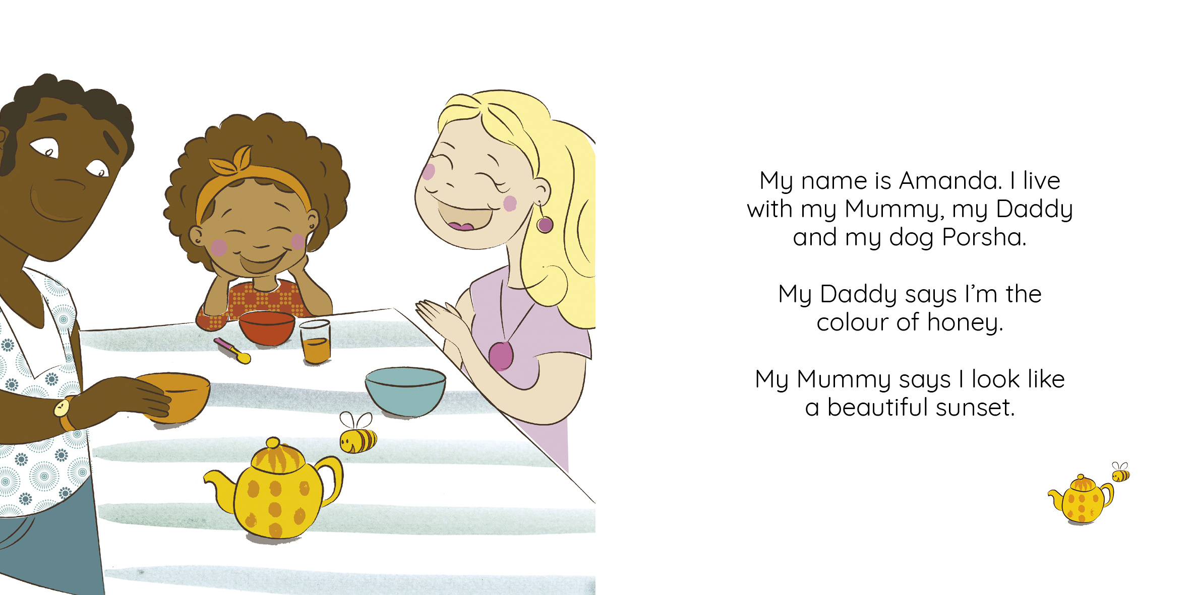 I’m the Colour of Honey — original illustrated page 2, English text included