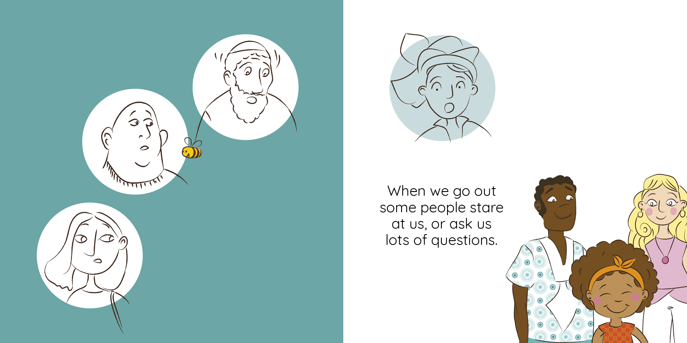 I’m the Colour of Honey — original illustrated page 4, English text included