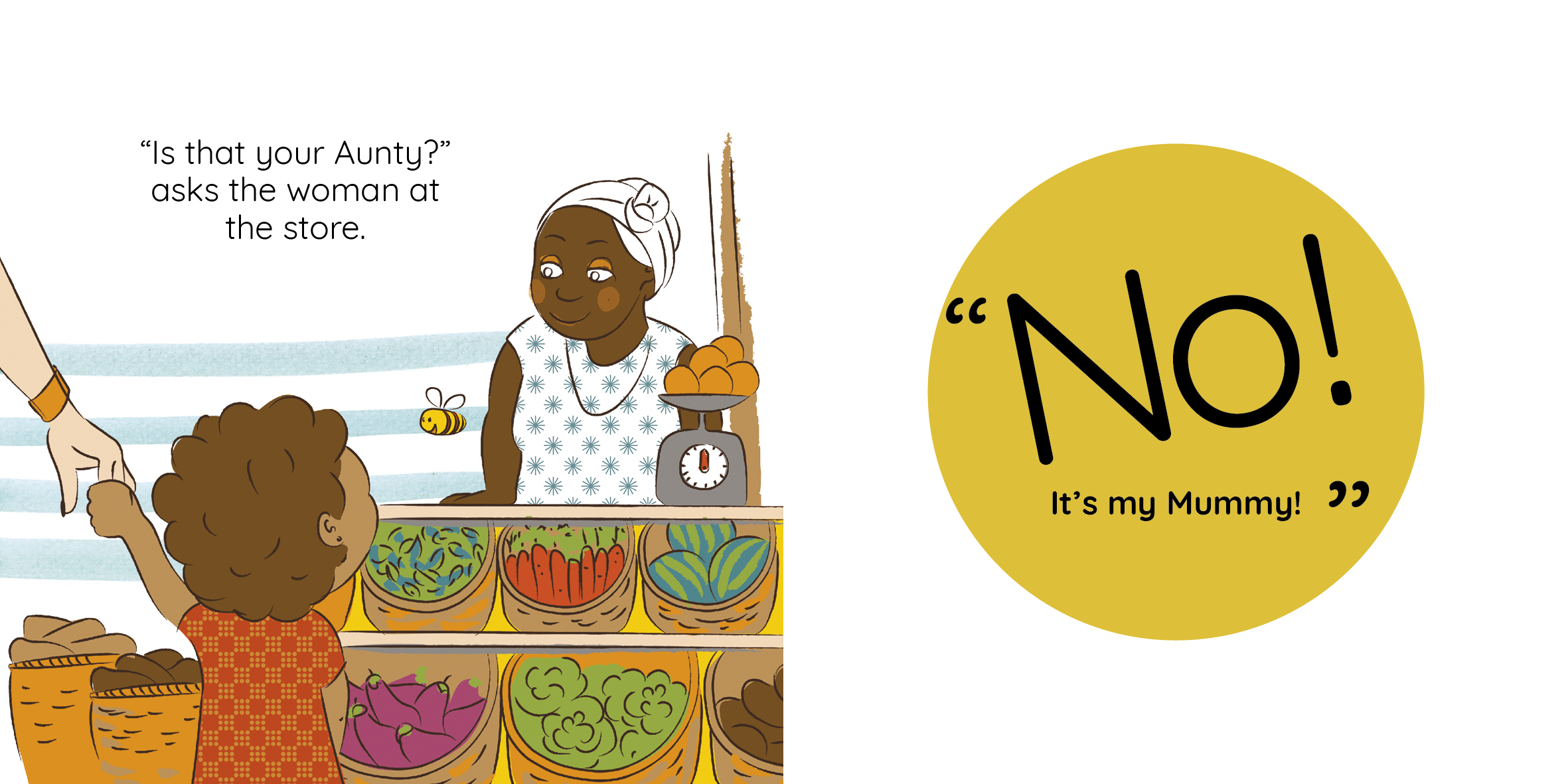 I’m the Colour of Honey — original illustrated page 5, English text included